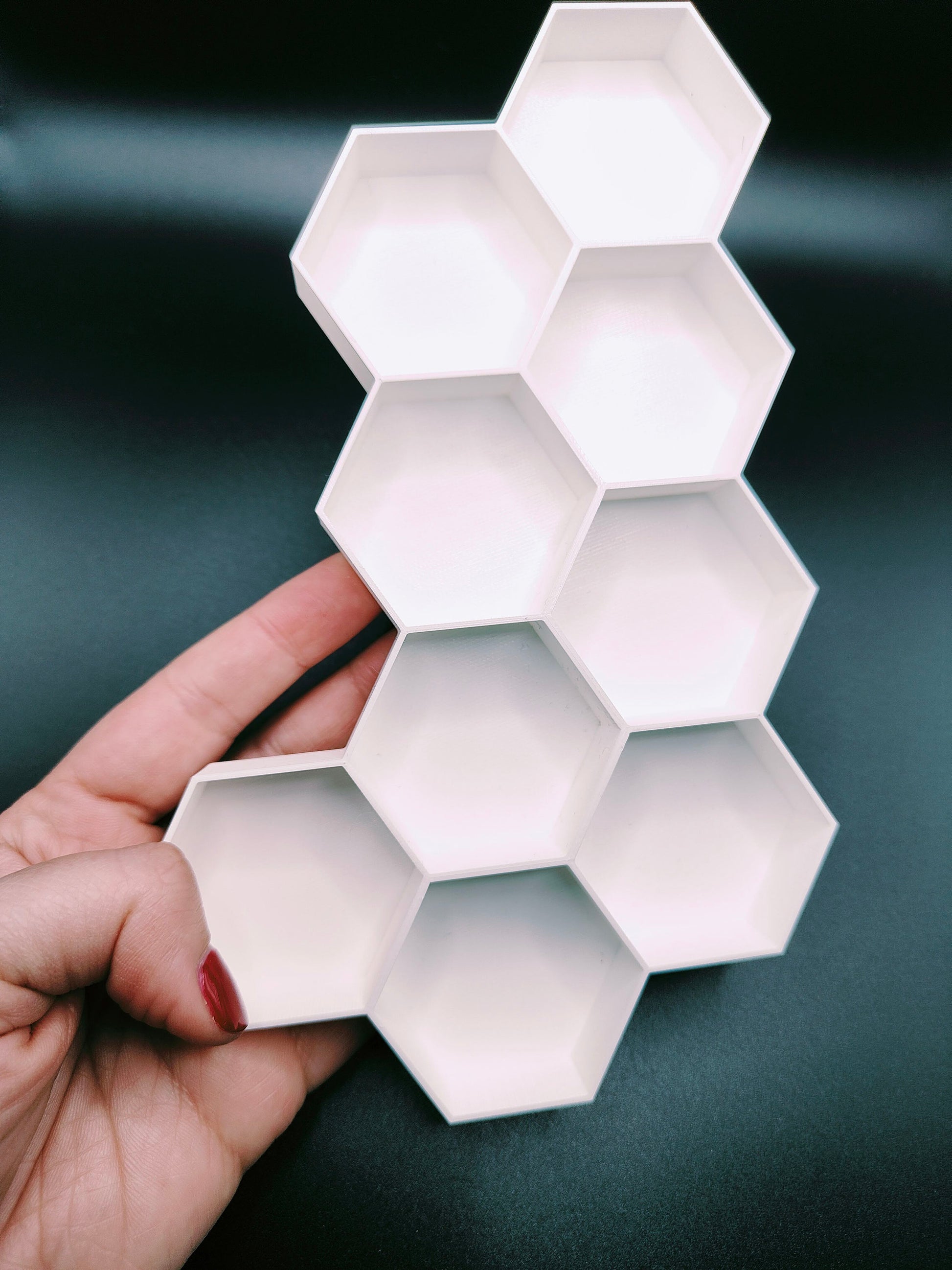 Bee pattern Candle Holder for 9 candles| Center piece | living room, honeycomb | table decor | bee hive | hexagonal | Tea Light Holders