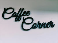 Coffee corner sign, wall plastic sign, coffee sign, gift for coffee lover, coffee bar decoration