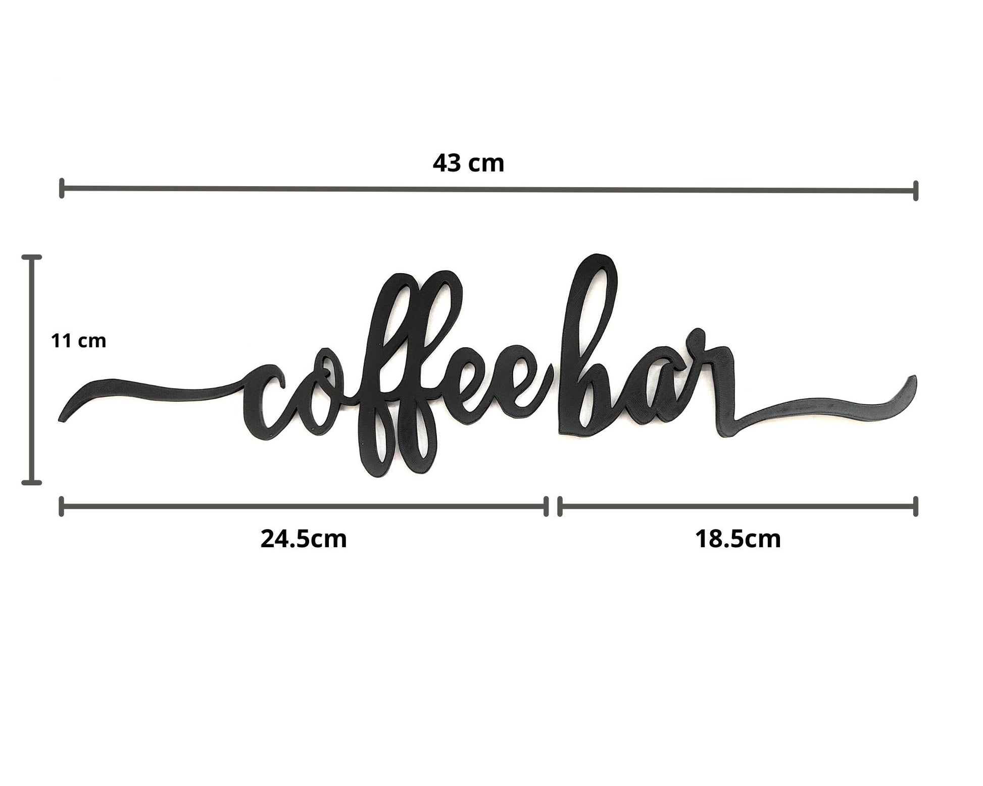 coffee bar sizes