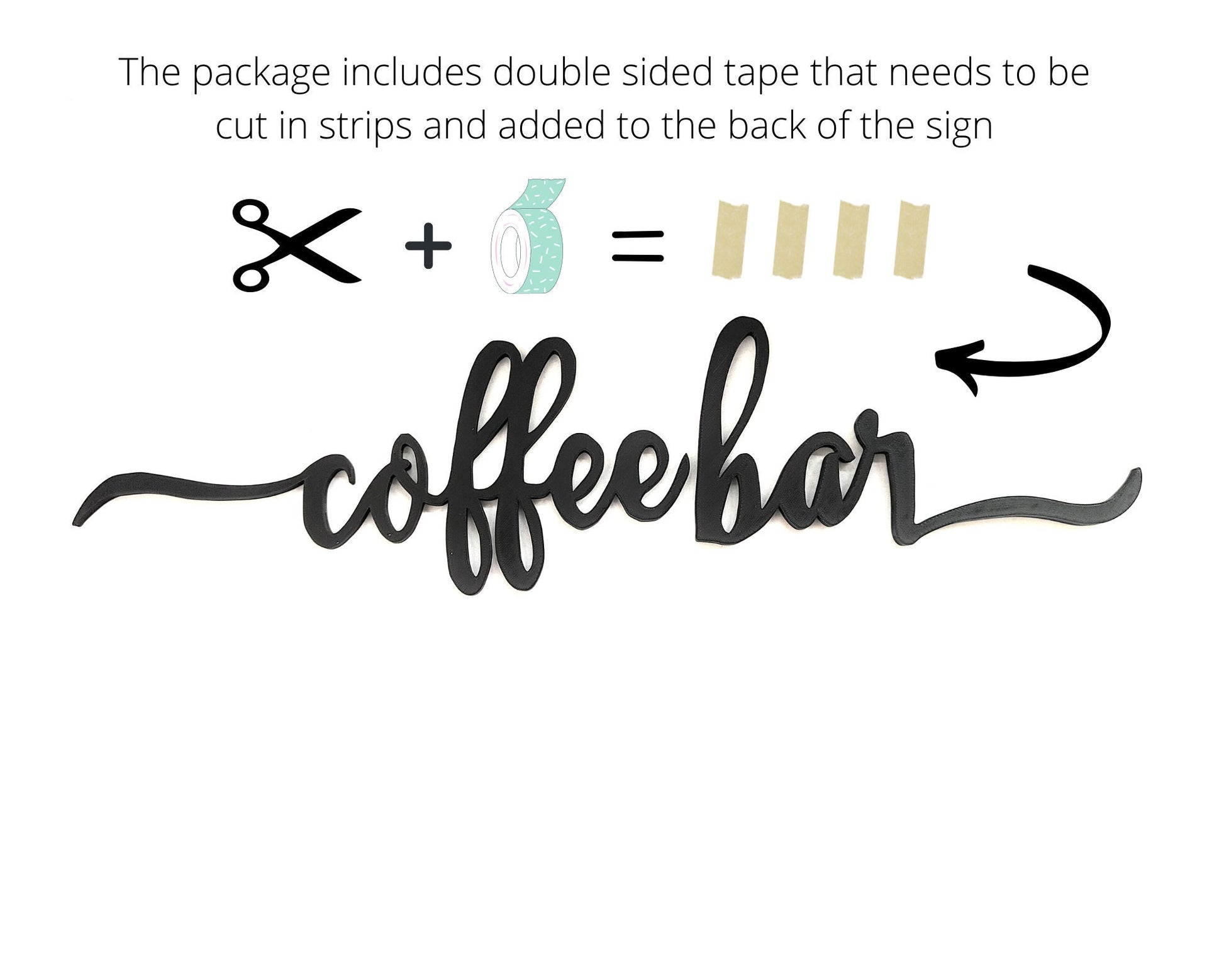 Coffee bar sign, wall plastic sign, coffee sign, gift for coffee lover, coffee corner decoration