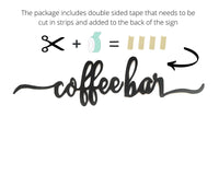 Coffee bar sign, wall plastic sign, coffee sign, gift for coffee lover, coffee corner decoration