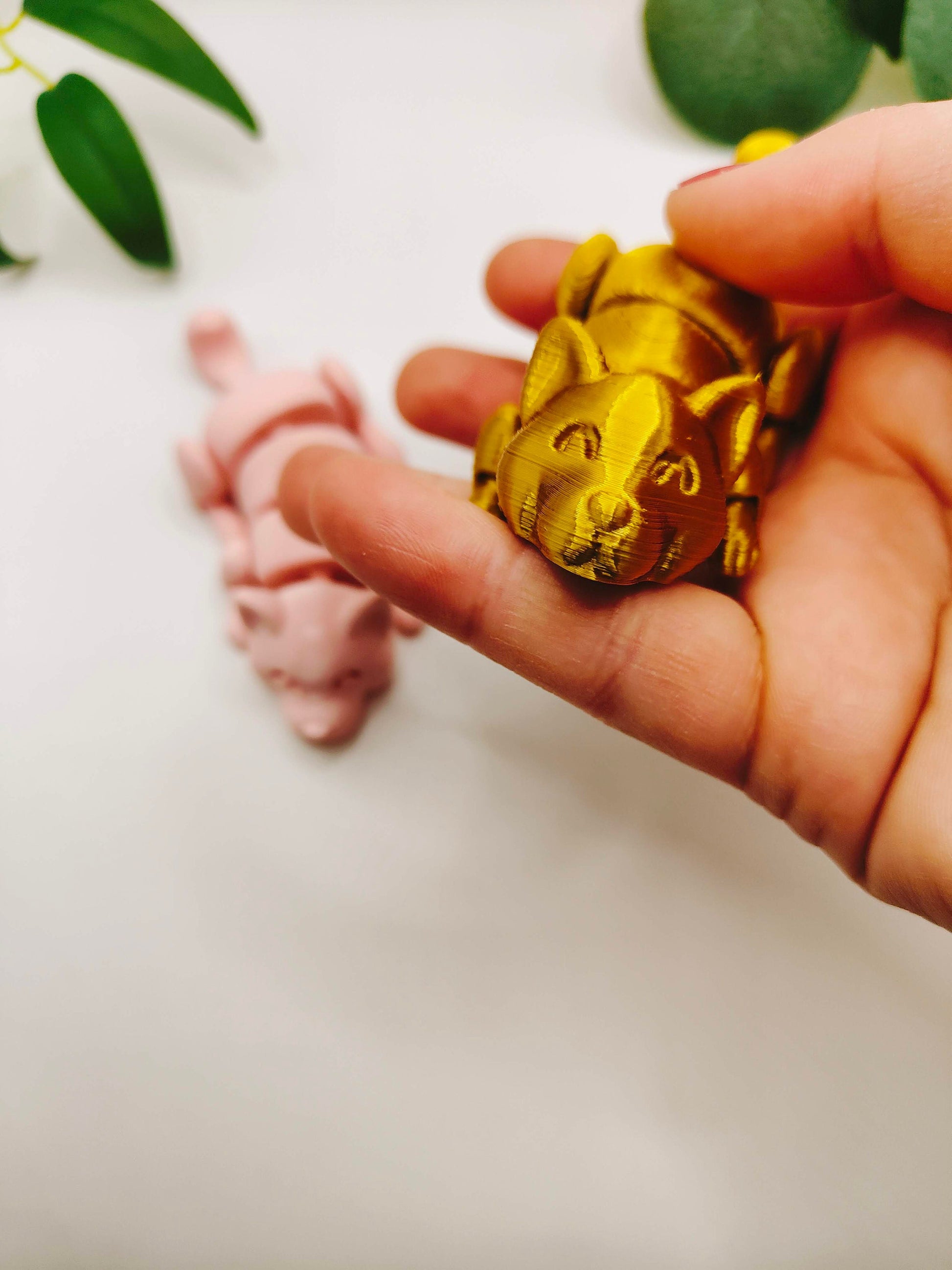 The Lazy Dog, Flexi Articulated Animal, Toy, Home Decor, Dog Ornament, Desk Pet, Unique Toy - 3D Printed - Fidget Toy