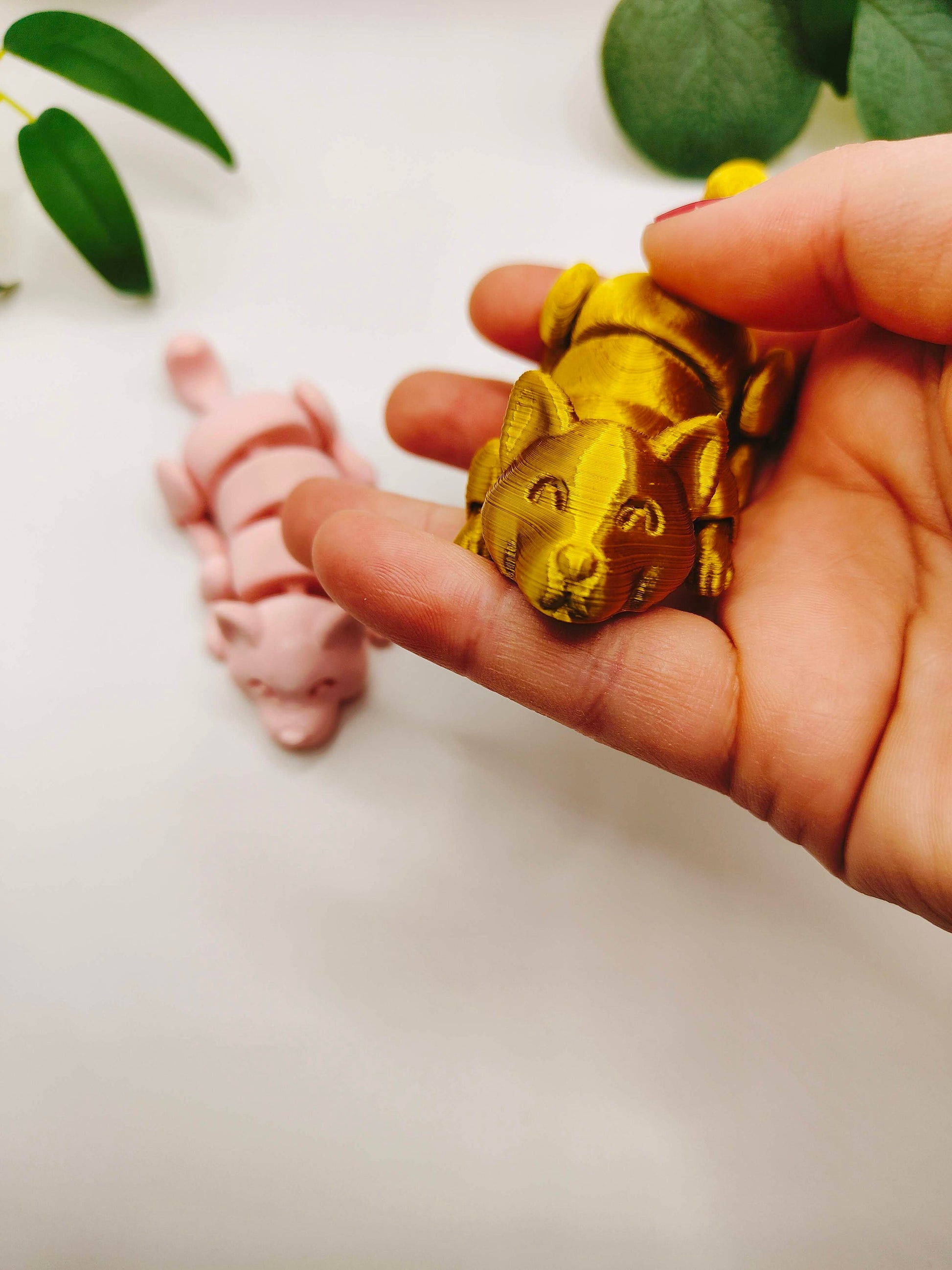The Lazy Dog, Flexi Articulated Animal, Toy, Home Decor, Dog Ornament, Desk Pet, Unique Toy - 3D Printed - Fidget Toy