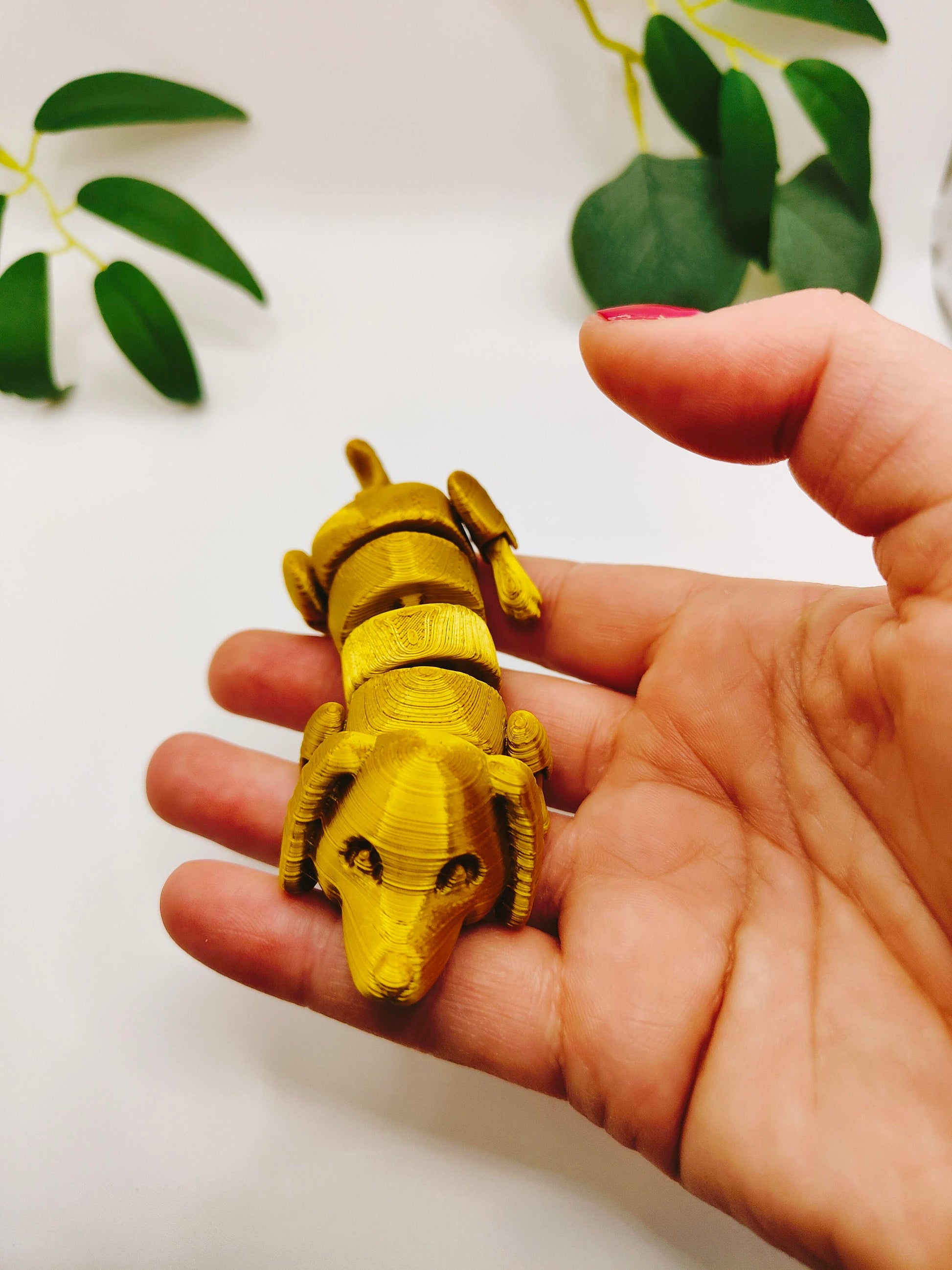 The Lazy Dog, Flexi Articulated Animal, Dachshund Toy, Home Decor, Dog Ornament, Desk Pet, Unique Toy - 3D Printed - Fidget Toy
