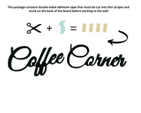 Coffee corner sign, wall plastic sign, coffee sign, gift for coffee lover, coffee bar decoration
