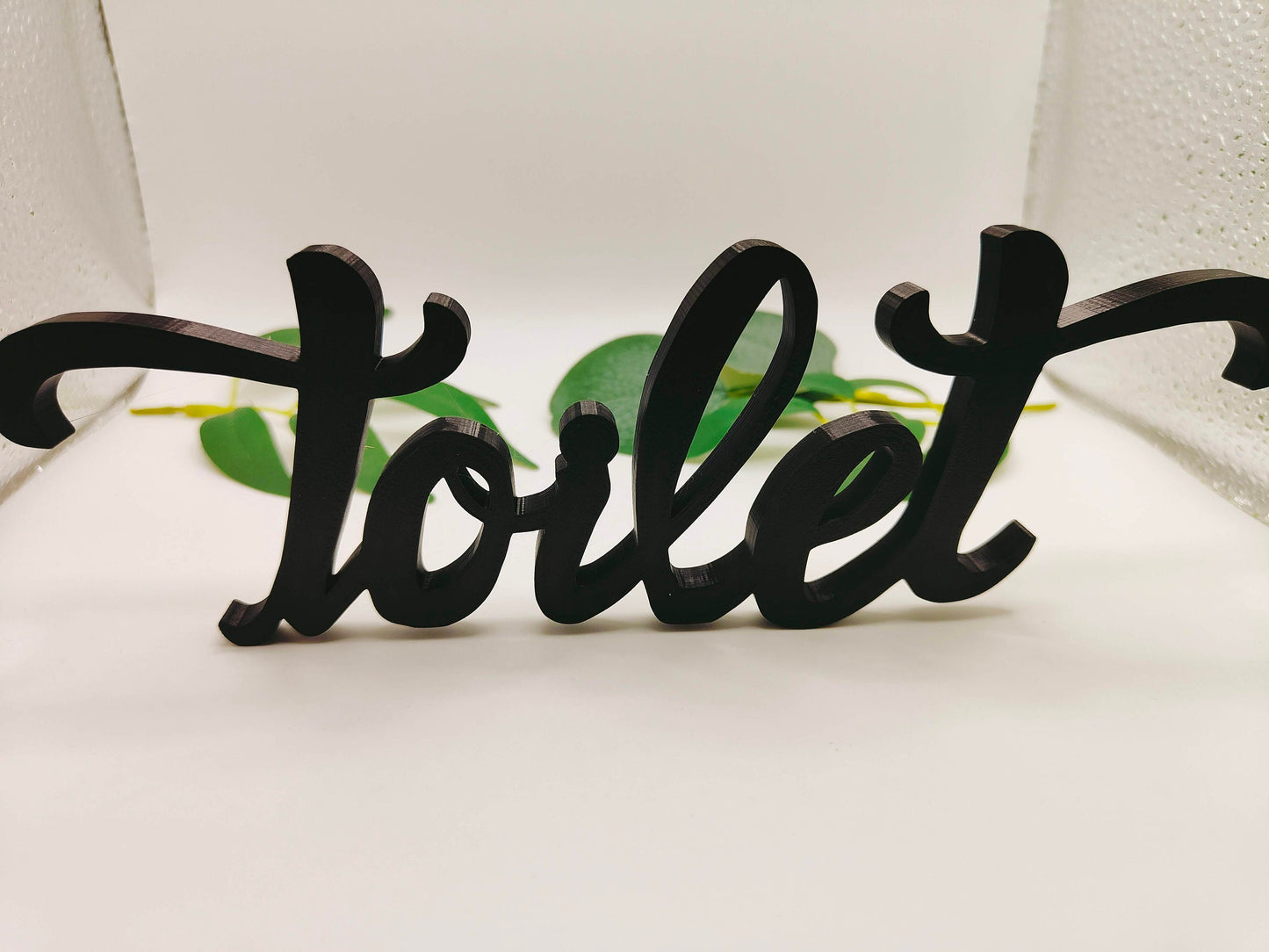 Toilet sign, door plastic sign, bathroom sign for your home, airbnb or your hotel