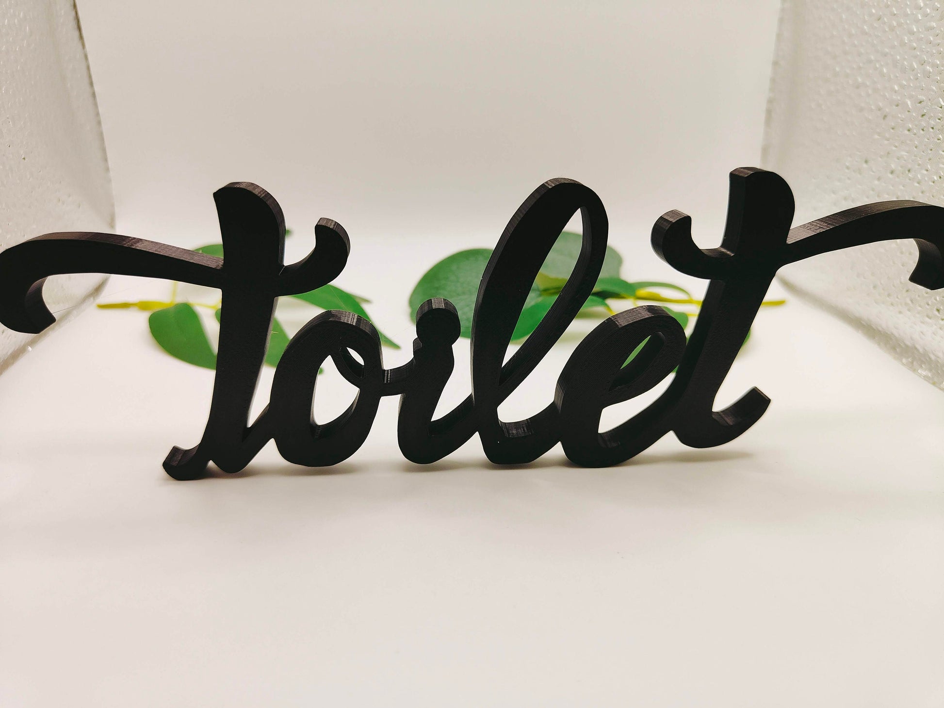 Toilet sign, door plastic sign, bathroom sign for your home, airbnb or your hotel