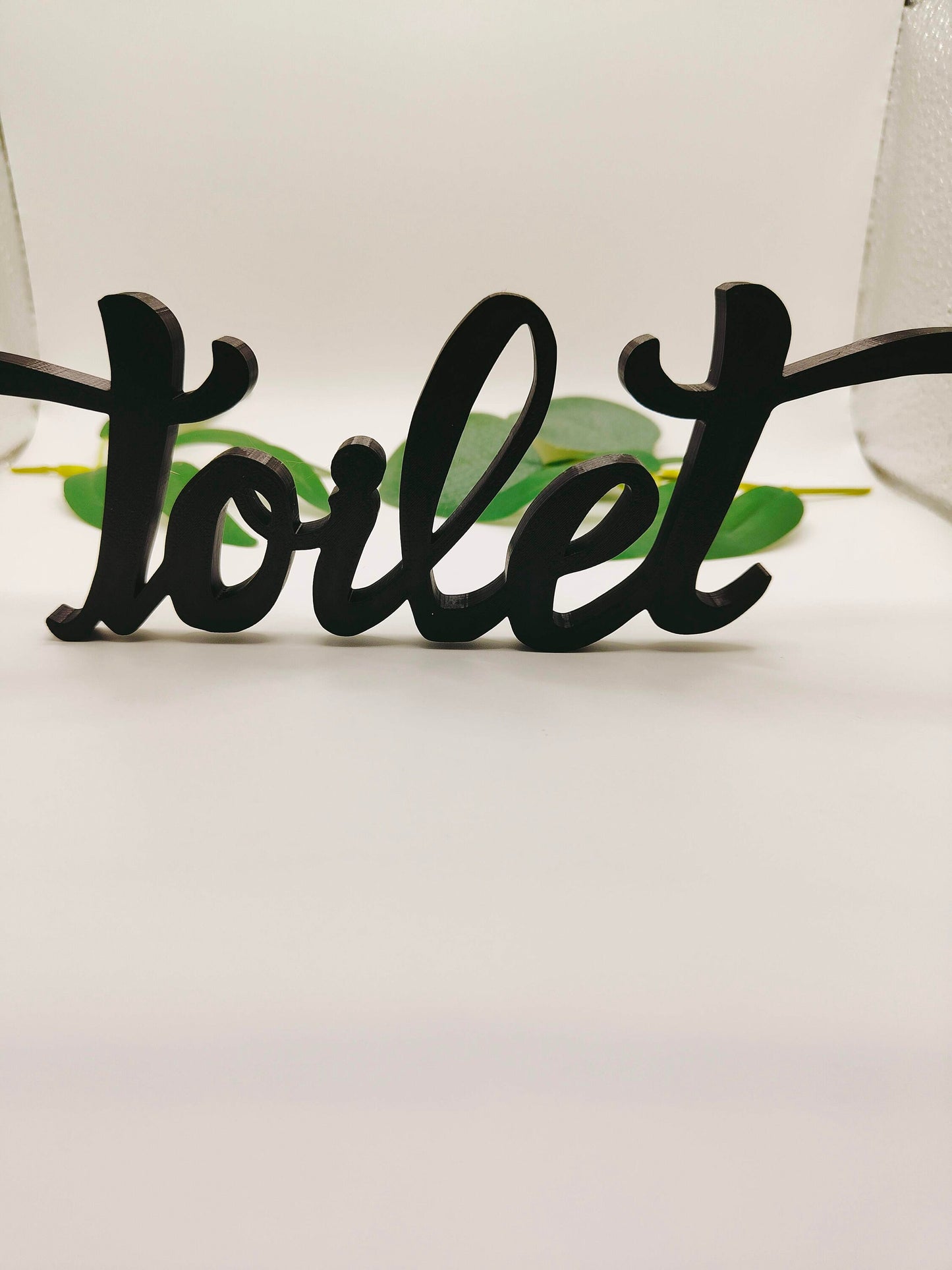 Toilet sign, door plastic sign, bathroom sign for your home, airbnb or your hotel