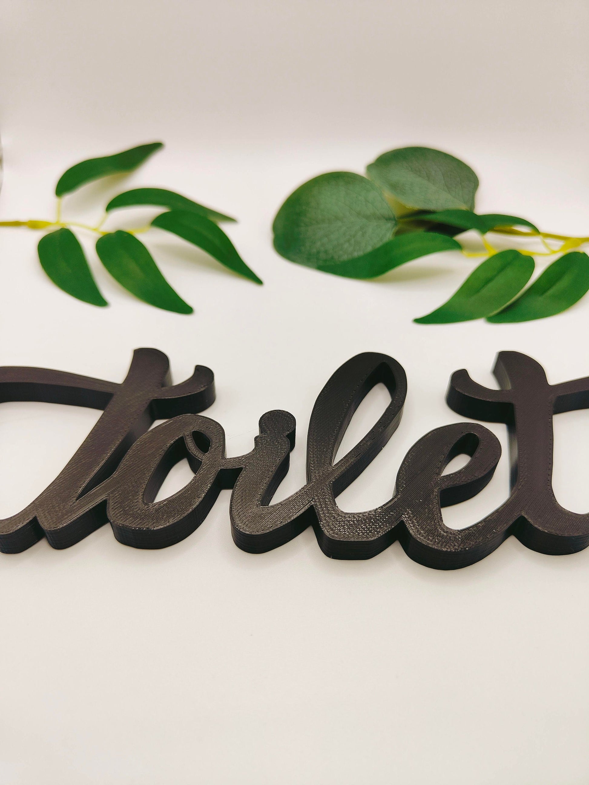 Toilet sign, door plastic sign, bathroom sign for your home, airbnb or your hotel