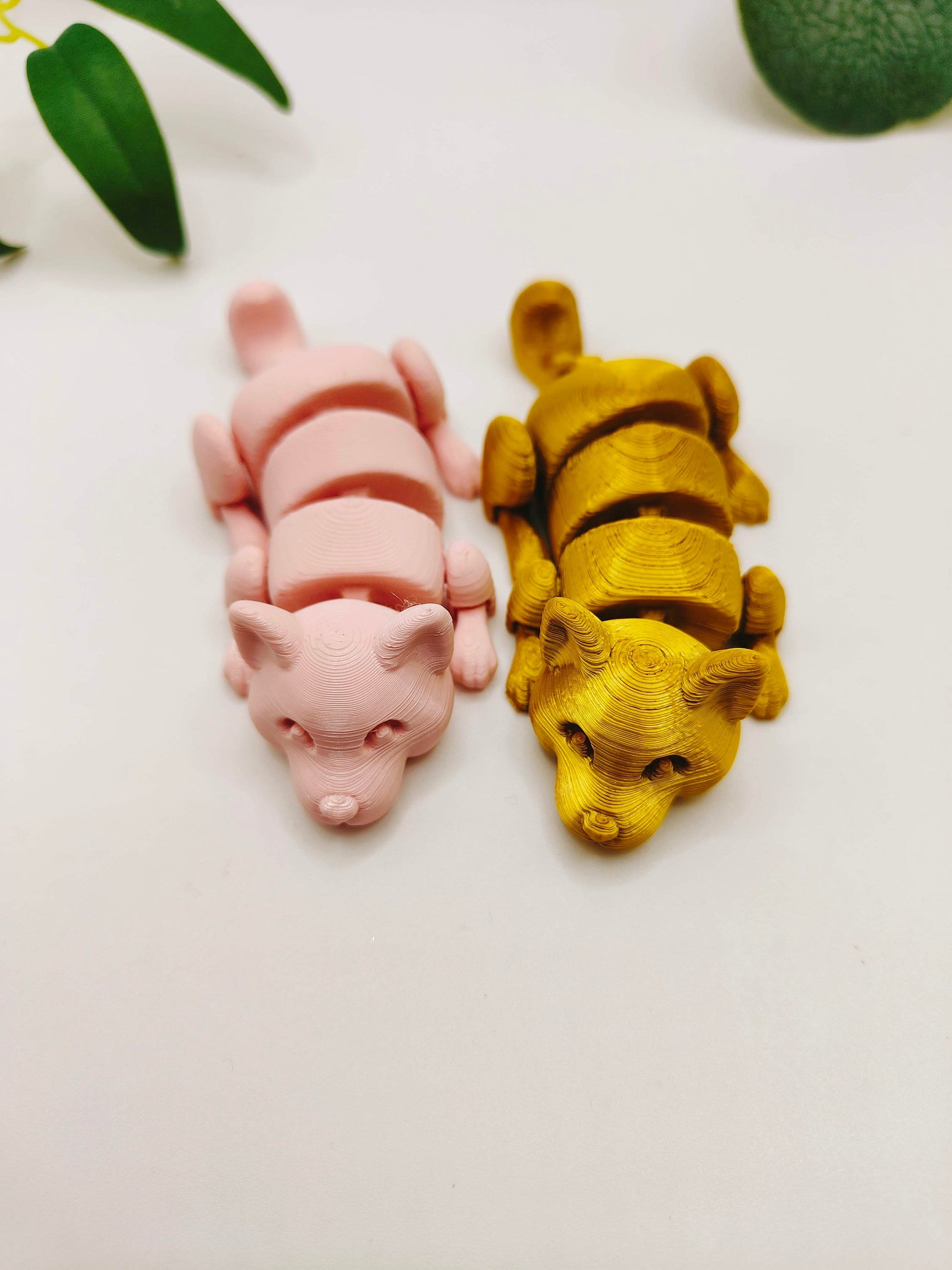 The Lazy Dog, Flexi Articulated Animal, Toy, Home Decor, Dog Ornament, Desk Pet, Unique Toy - 3D Printed - Fidget Toy