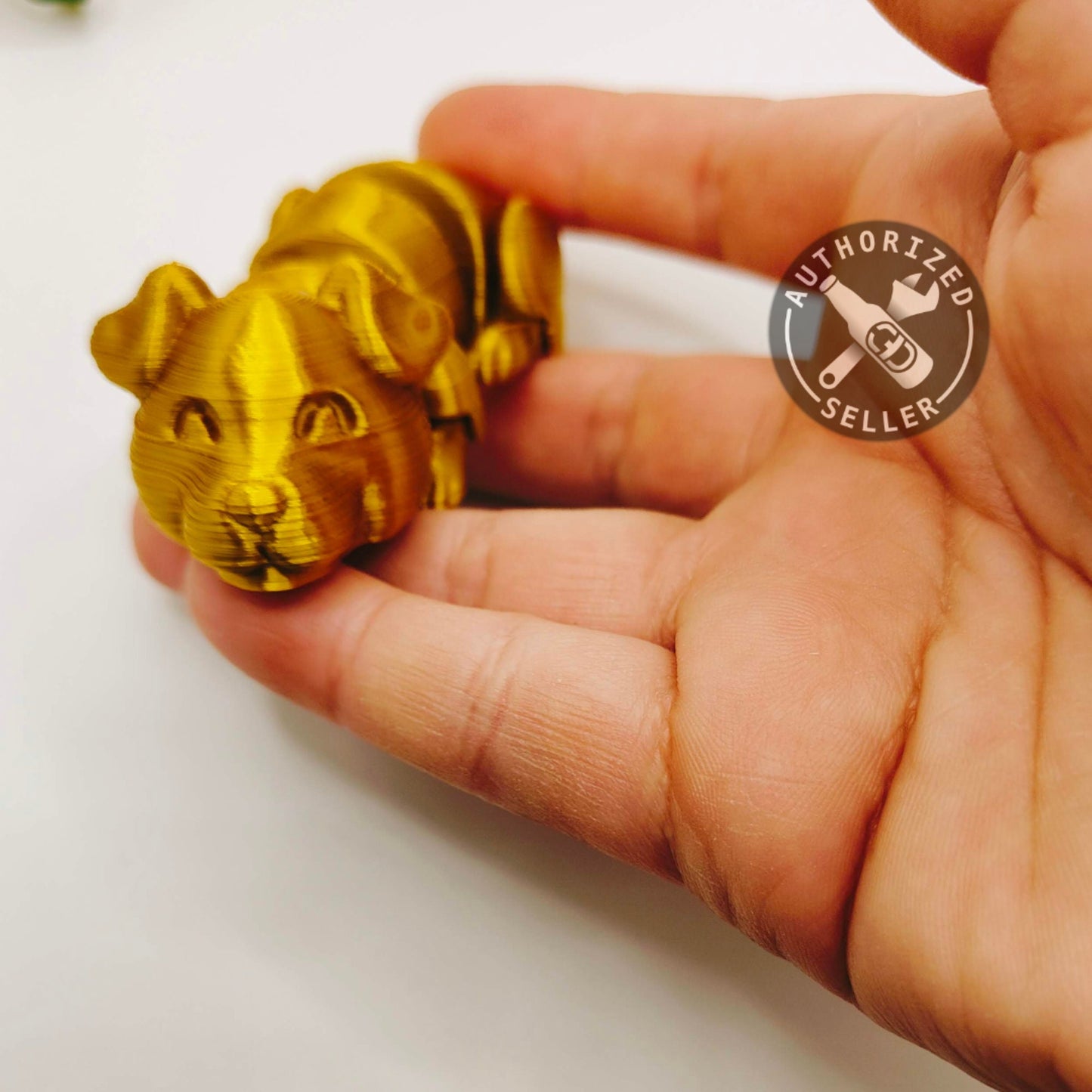 The Lazy Dog, Flexi Articulated Animal, Toy, Home Decor, Dog Ornament, Desk Pet, Unique Toy - 3D Printed - Fidget Toy