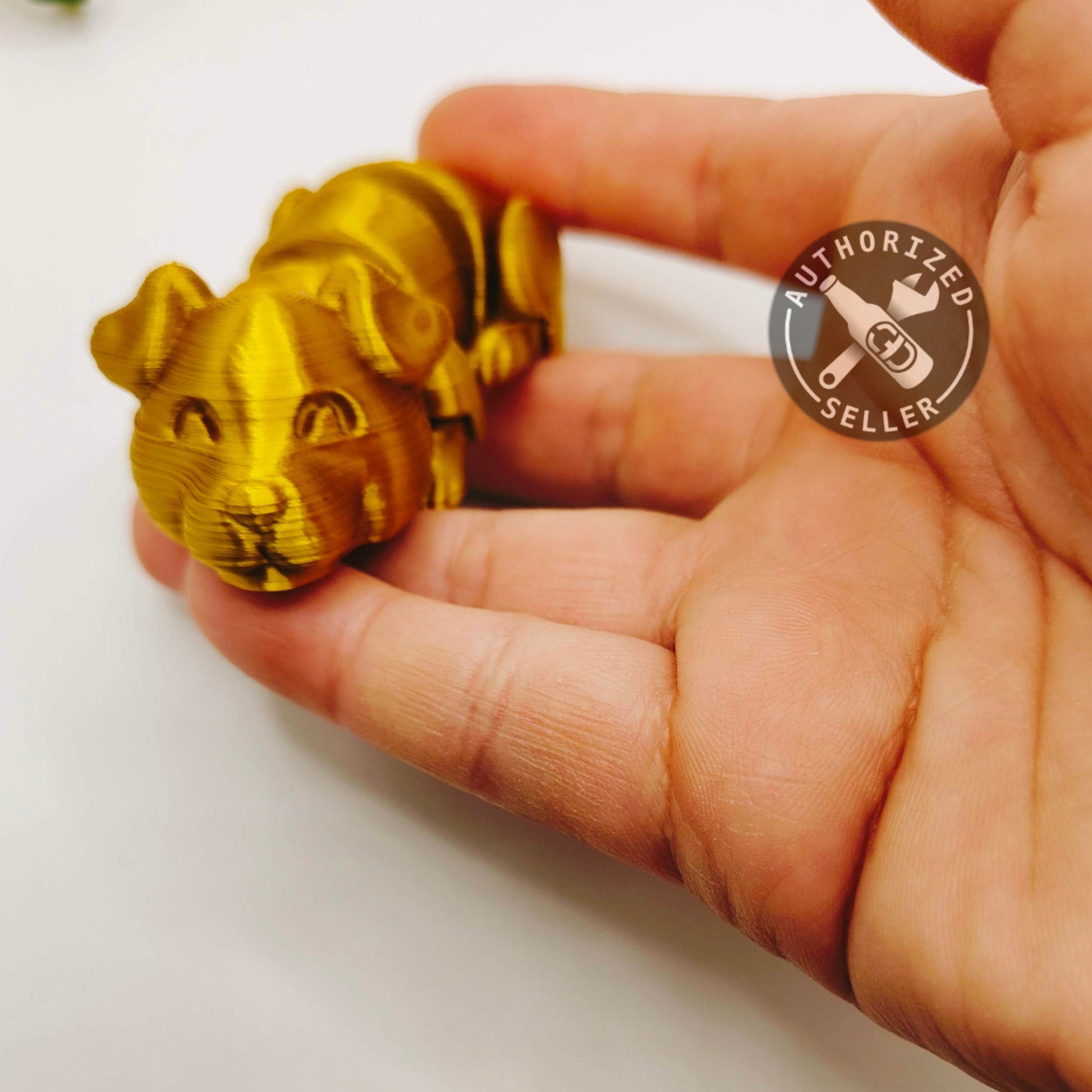 The Lazy Dog, Flexi Articulated Animal, Toy, Home Decor, Dog Ornament, Desk Pet, Unique Toy - 3D Printed - Fidget Toy