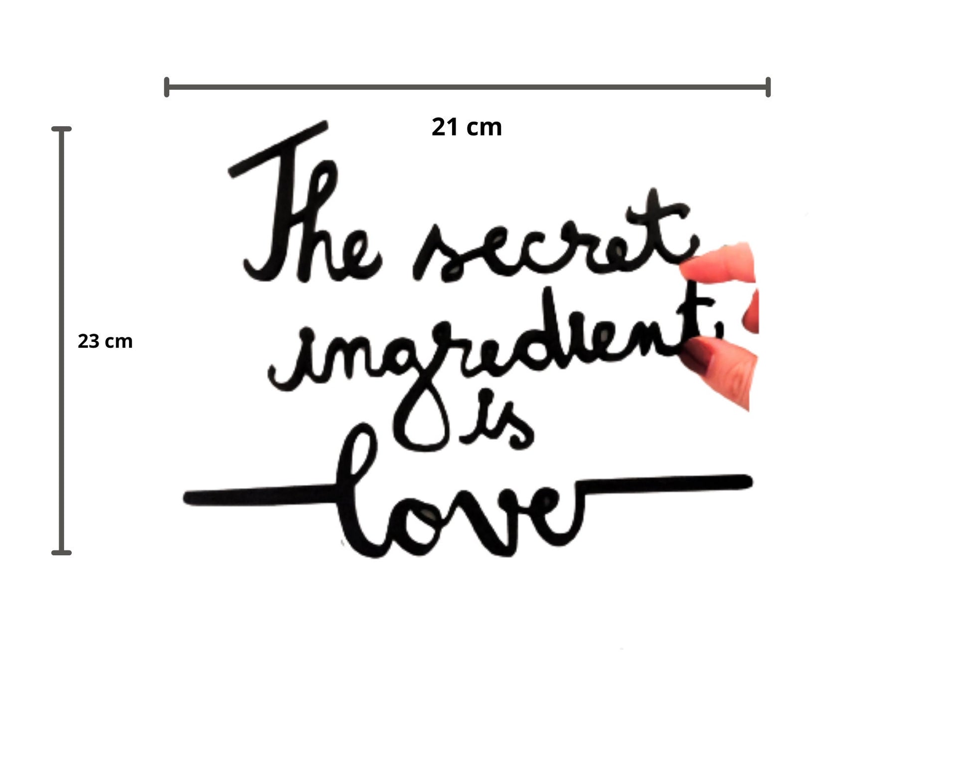 The secret ingredient is love sign, wall plastic sign, kitchen decoration sign, sign home letters decor