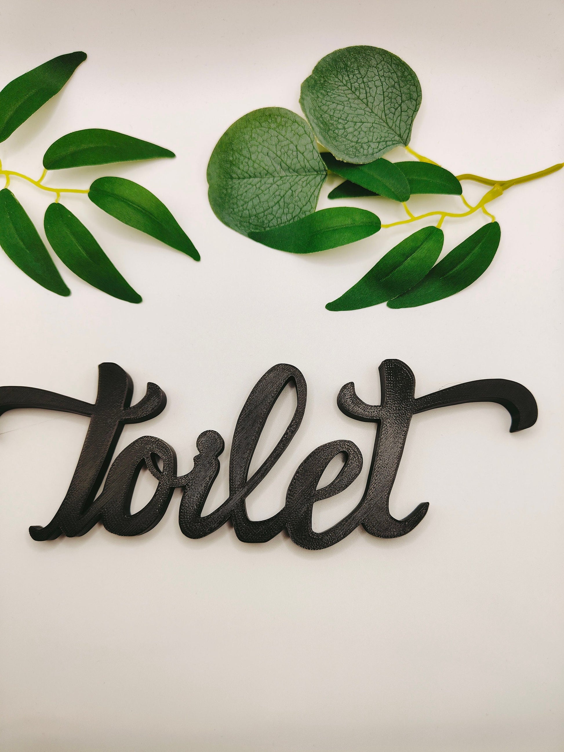 Toilet sign, door plastic sign, bathroom sign for your home, airbnb or your hotel