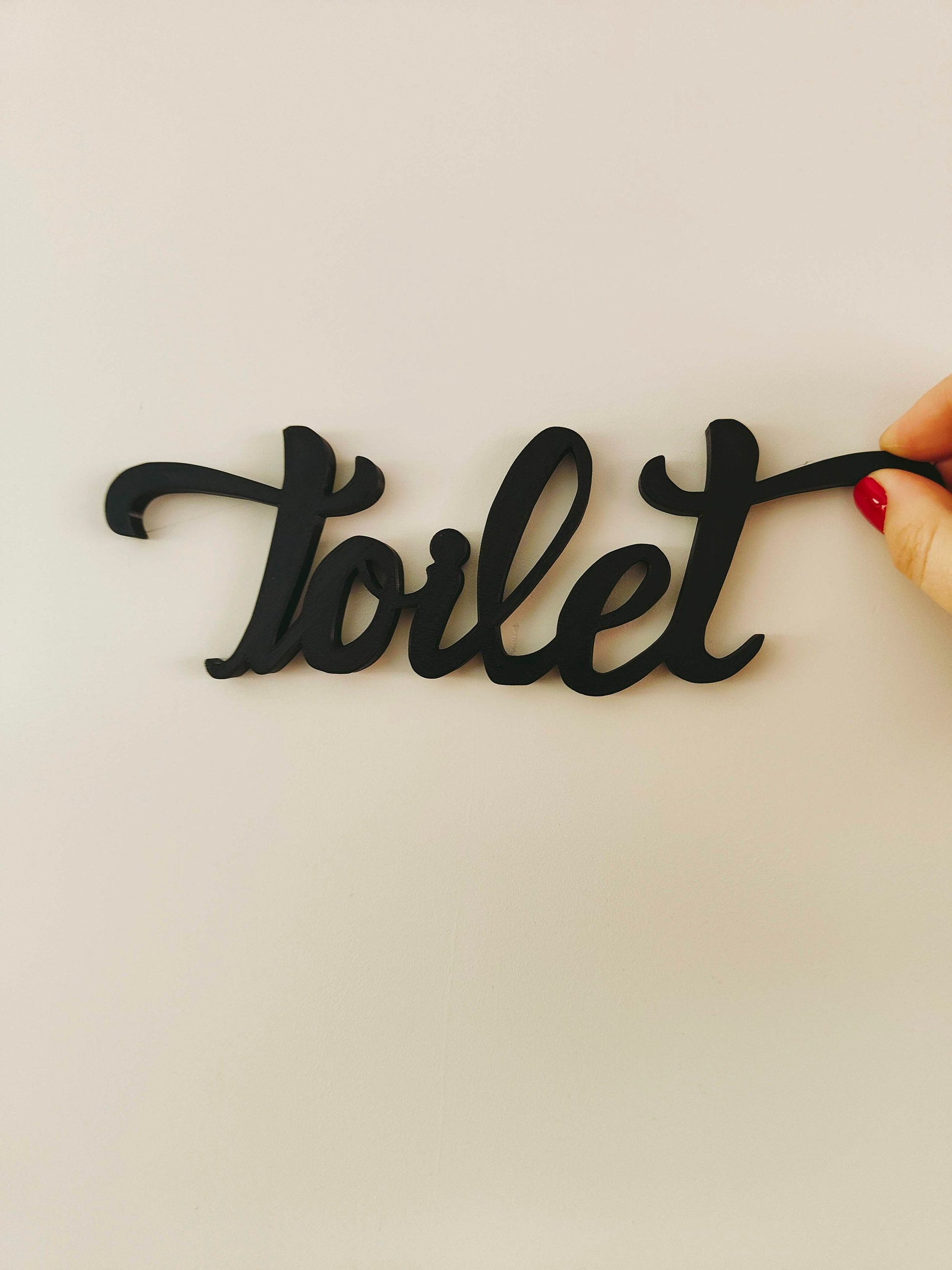 Toilet sign, door plastic sign, bathroom sign for your home, airbnb or your hotel
