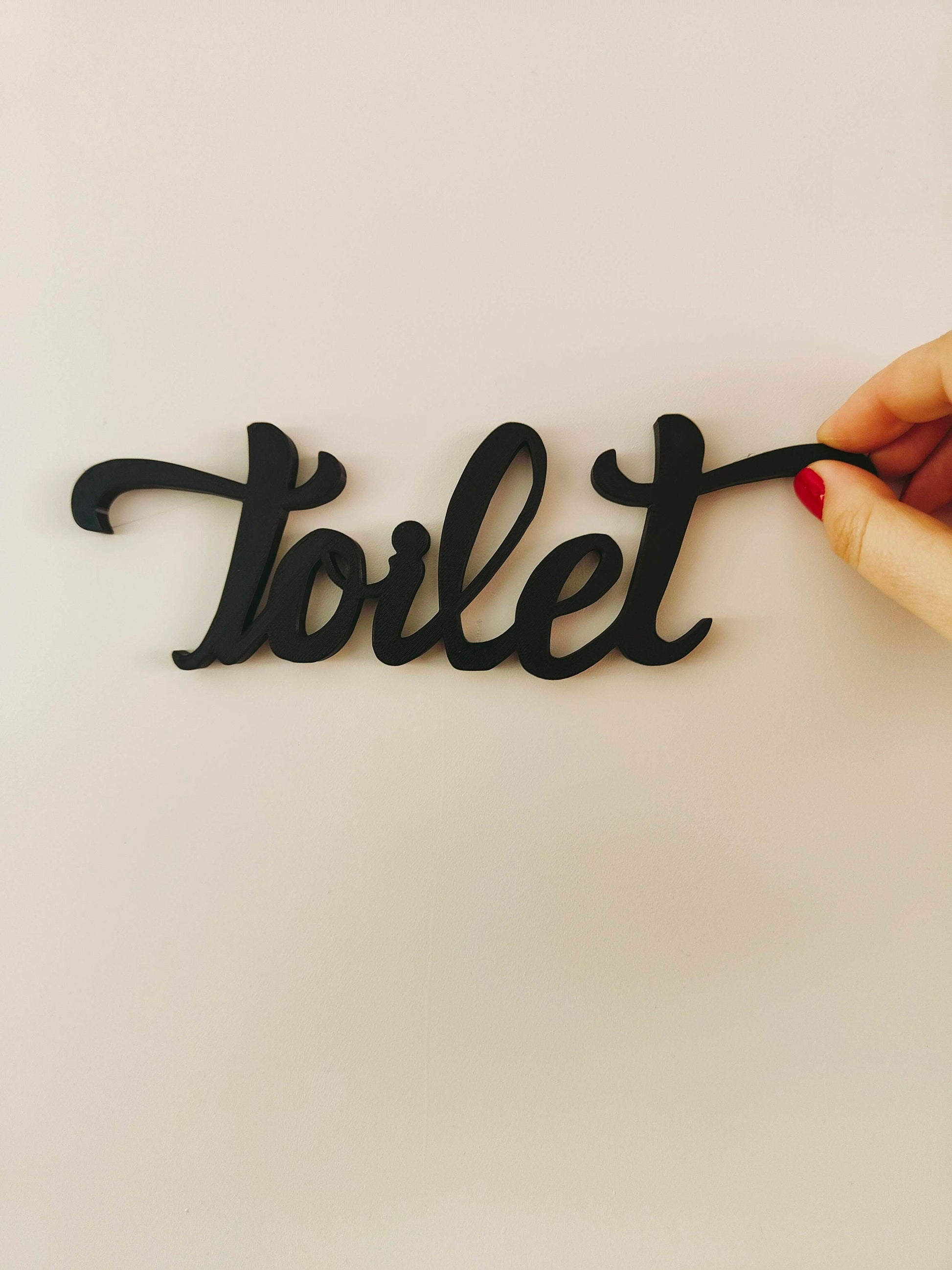 Toilet sign, door plastic sign, bathroom sign for your home, airbnb or your hotel
