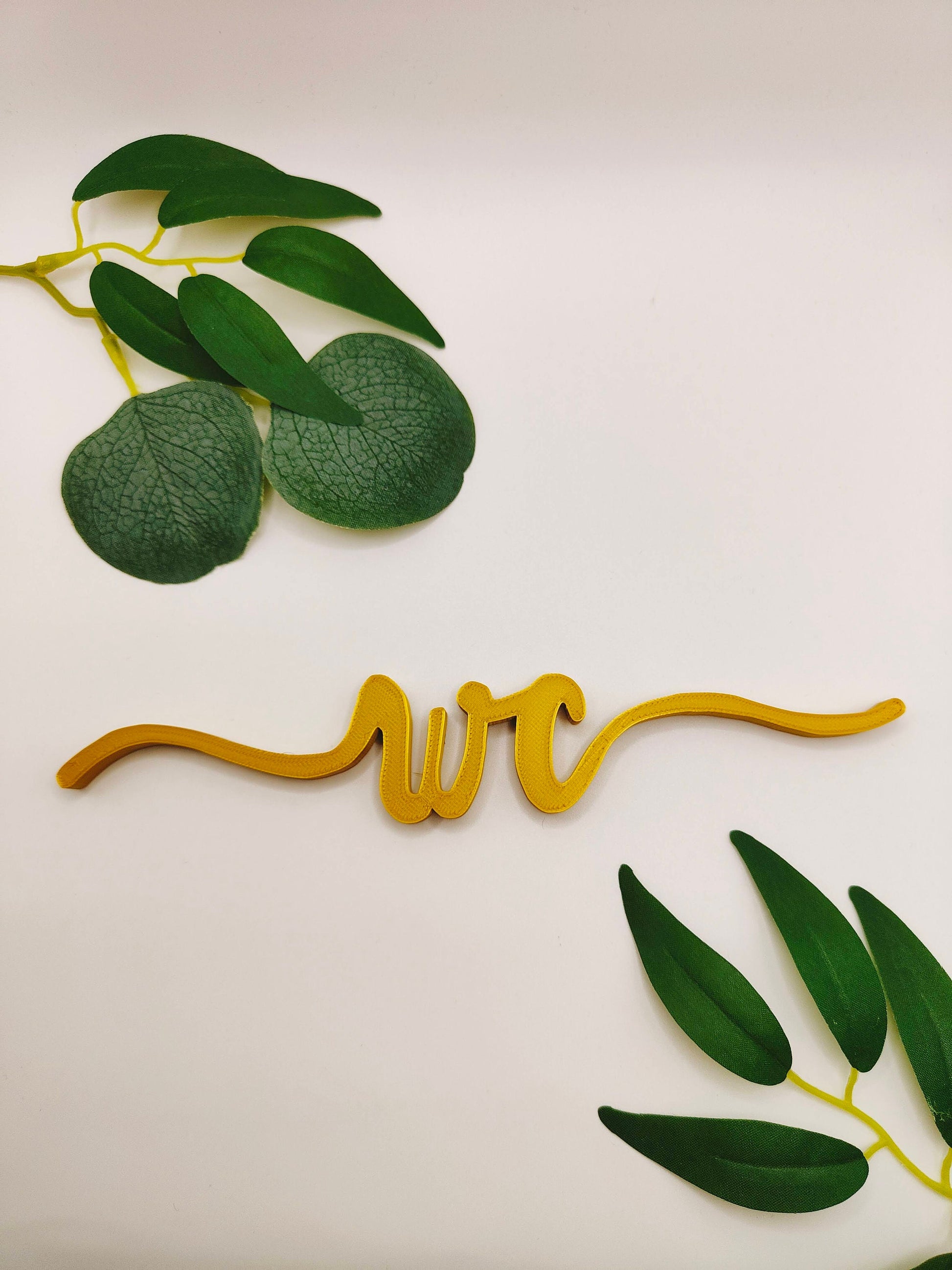 Elegant Bathroom Sign, WC cursive, Perfect for Enhancing the Aesthetic and Functionality of Your Home, Airbnb, Boat, Camper or Hotel