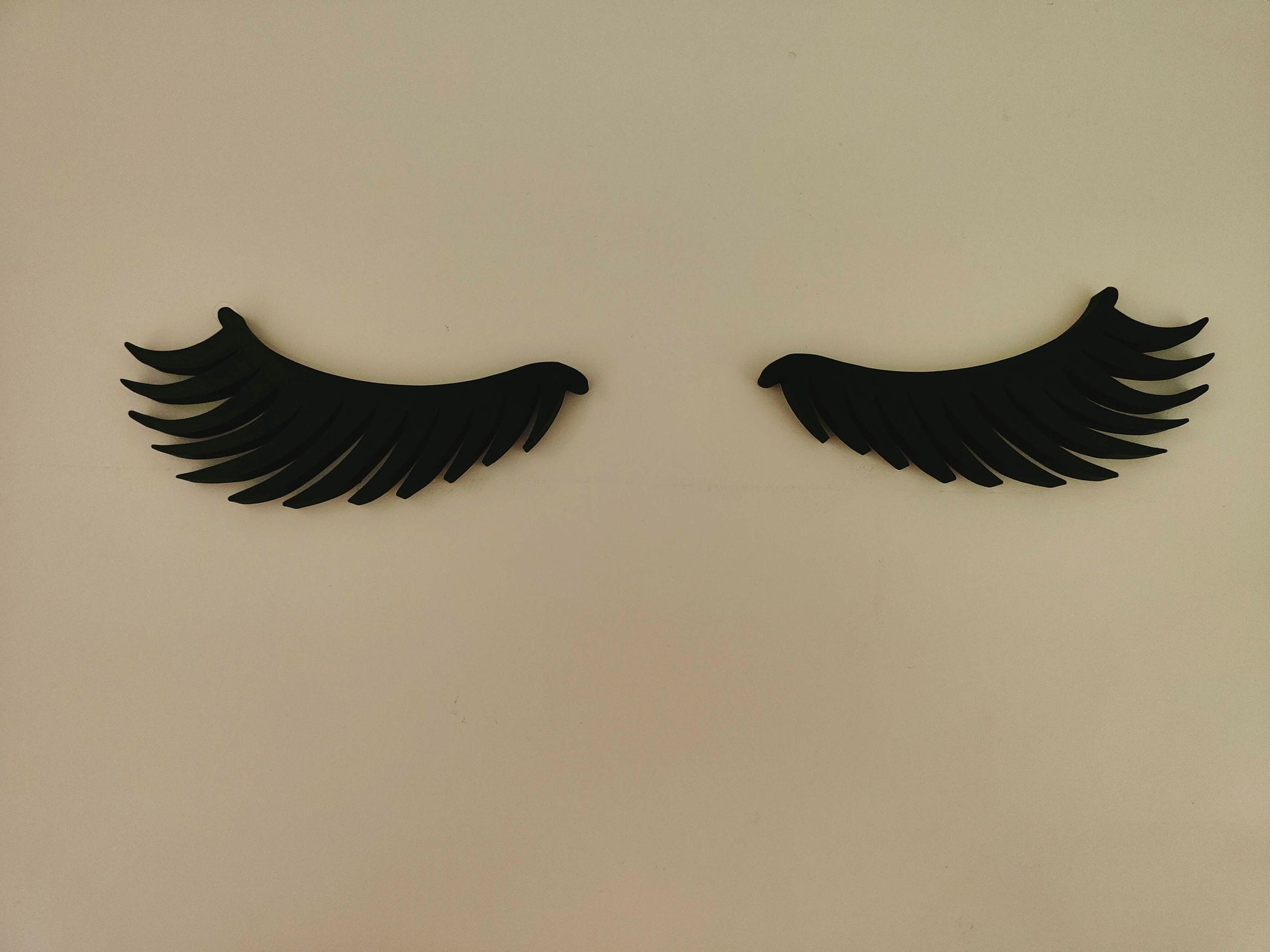Sleepy Eyelashes Set | tired eyes plastic(pla) eyelashes | Bedroom or salon lashes decor | Wall decoration | Pair of eyes | Home design