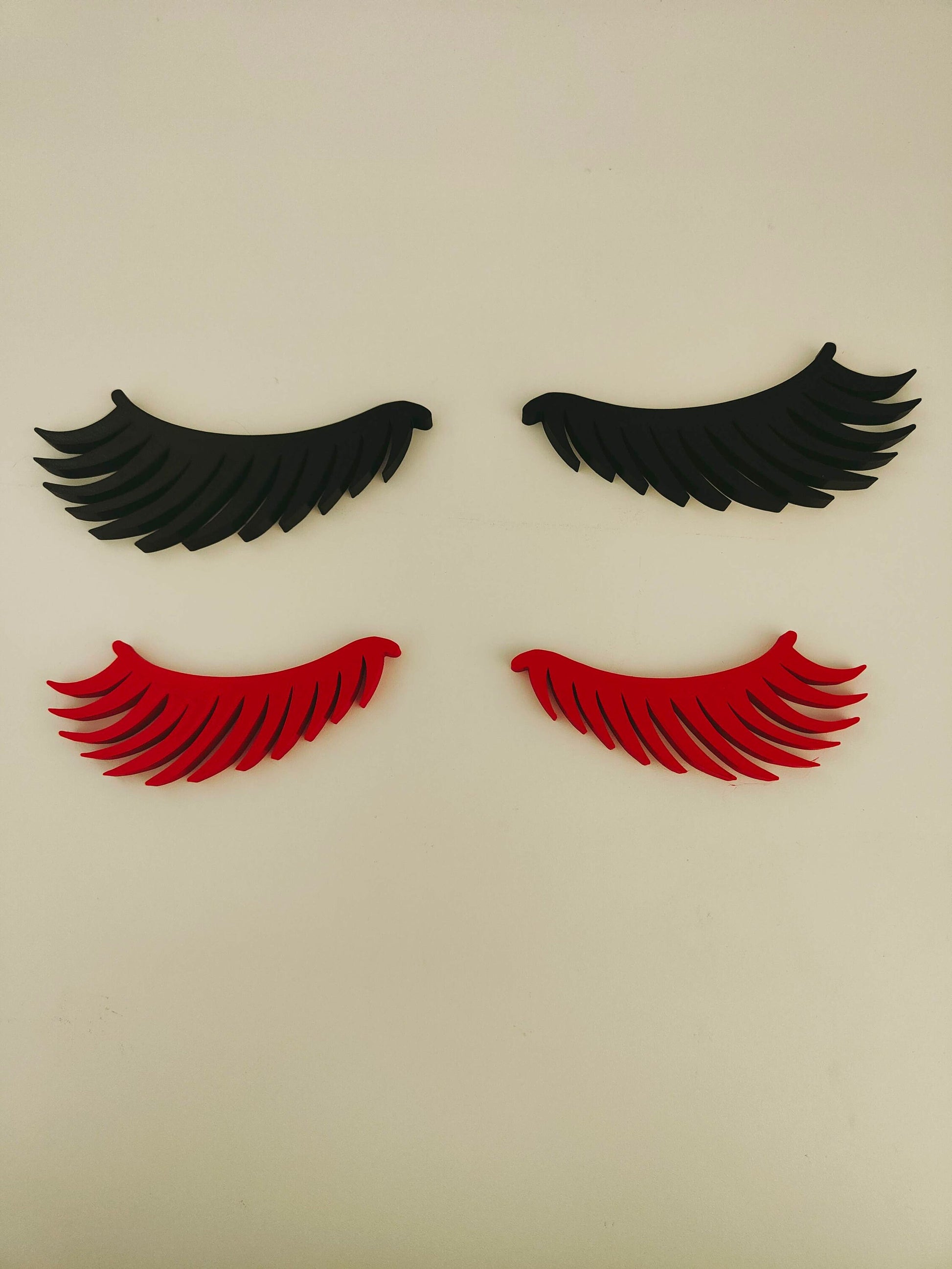 Sleepy Eyelashes Set | tired eyes plastic(pla) eyelashes | Bedroom or salon lashes decor | Wall decoration | Pair of eyes | Home design