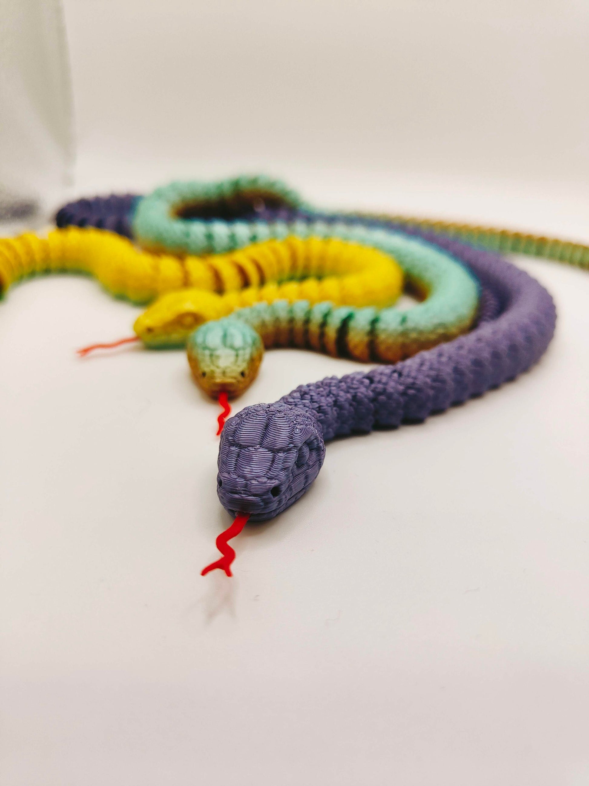 Articulated Snake Flexible 3D Printed Fidget Toy - Desk - Stress Toy -