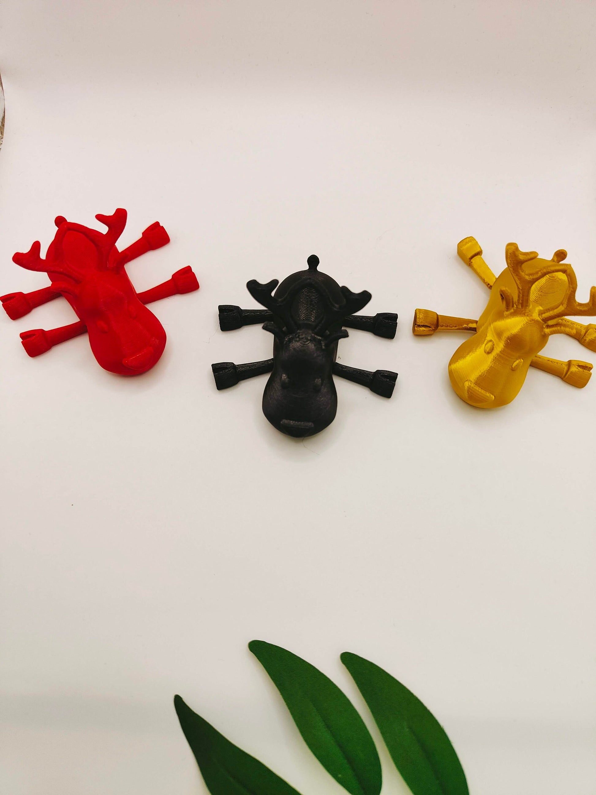 3D Printed reindeer Christmas articulated Fidget toy| deer christmas tree decoration| Flexible 3D Printed Fidget Toy - Desk - Stress Toy