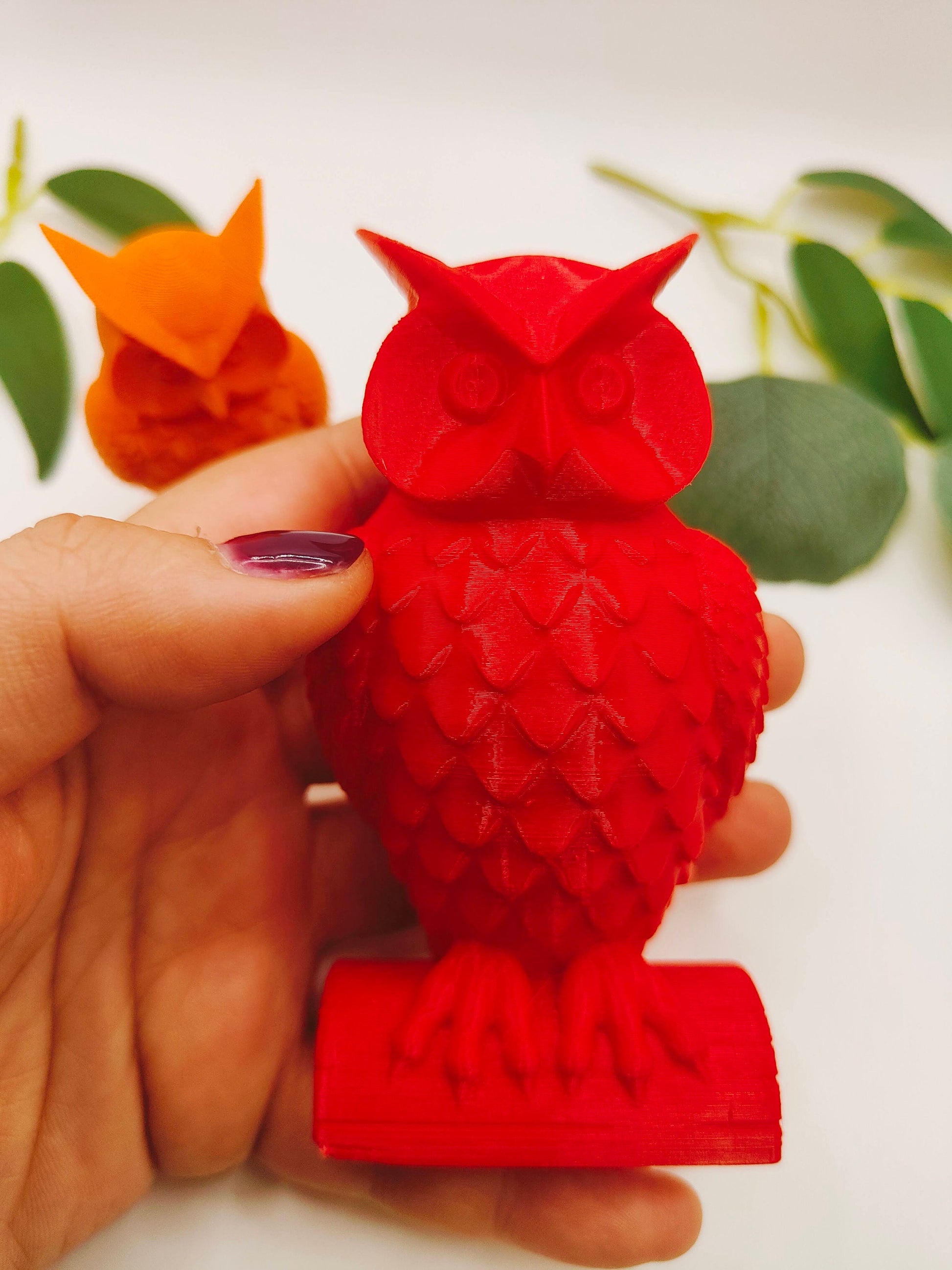 3d printed owl, statue/ornament, own figurine | cute owl interior decor