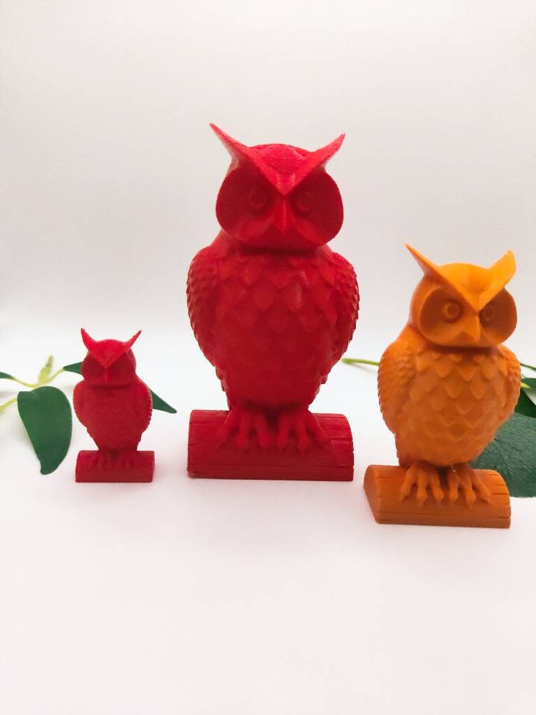3d printed owl, statue/ornament, own figurine | cute owl interior decor