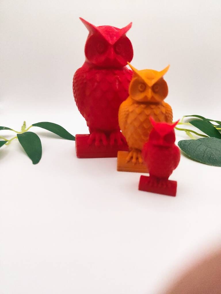 3d printed owl, statue/ornament, own figurine | cute owl interior decor