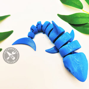 Shark 3D Printed Fidget Toy - Desk - Desk Pet - Perfect gif for Shark lover - Articulated Shark Figurine