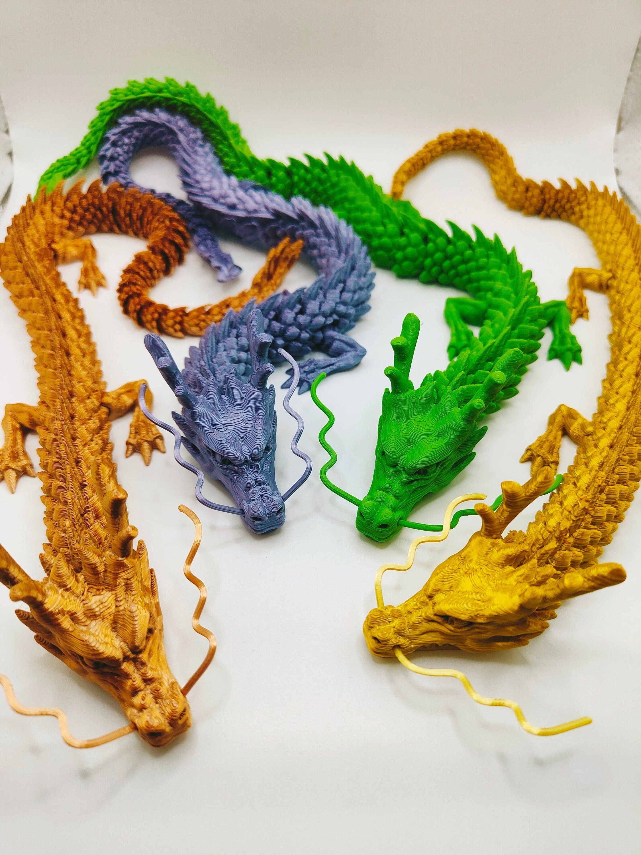 Articulated Dragon Flexible 3D Printed Fidget Toy