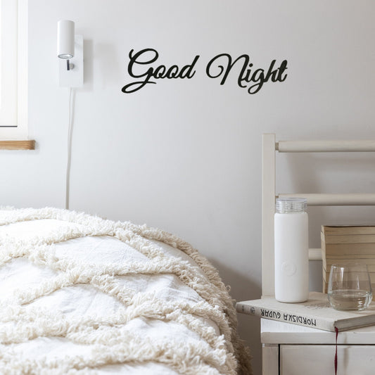 Good Night sign, wall plastic sign, bedroom / nursery sign, housewarming gift