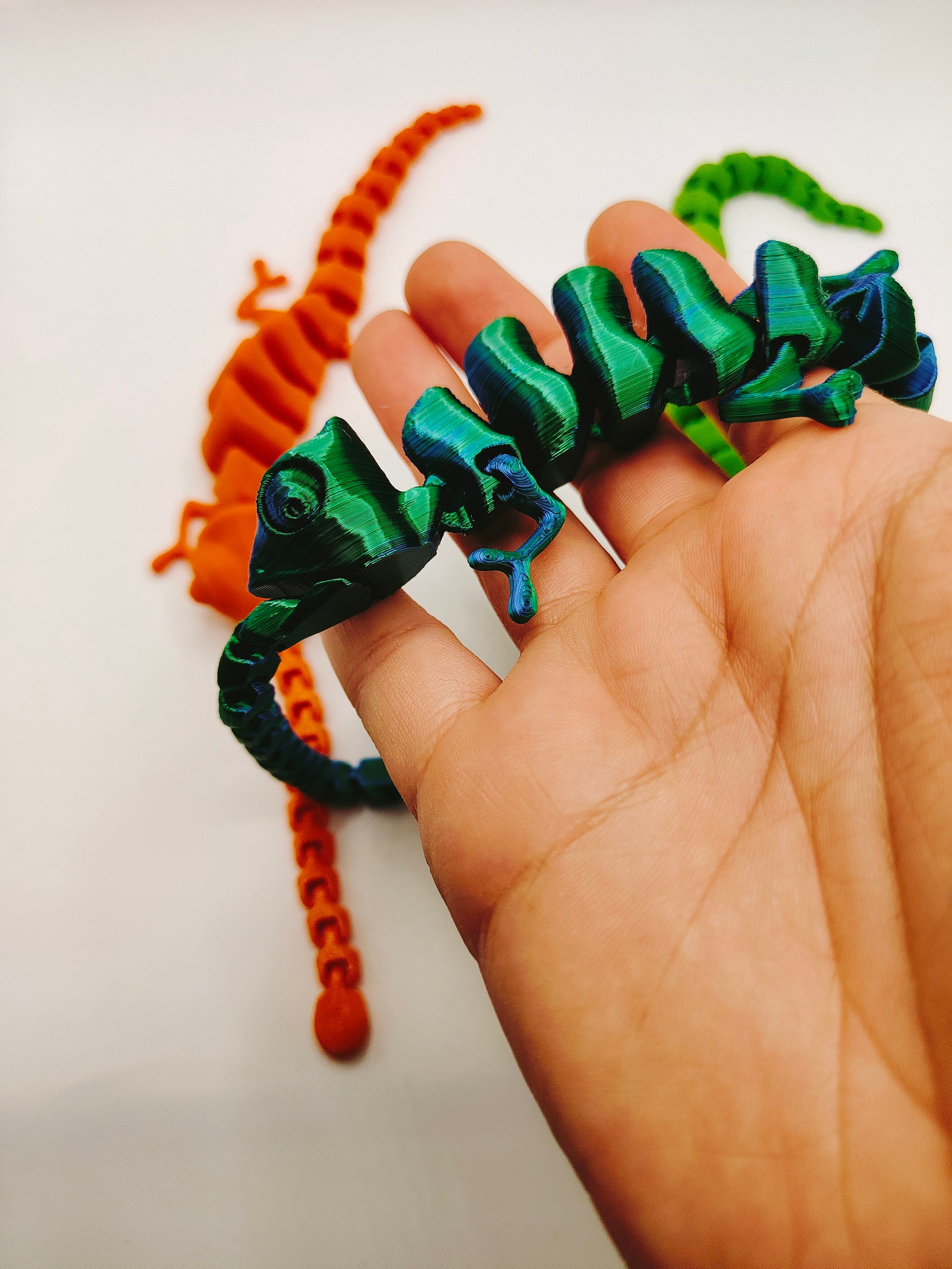Articulated chameleon | Gift | Flexi Fidget Toy | 3D printing | Chameleon | Anti stress desk pet