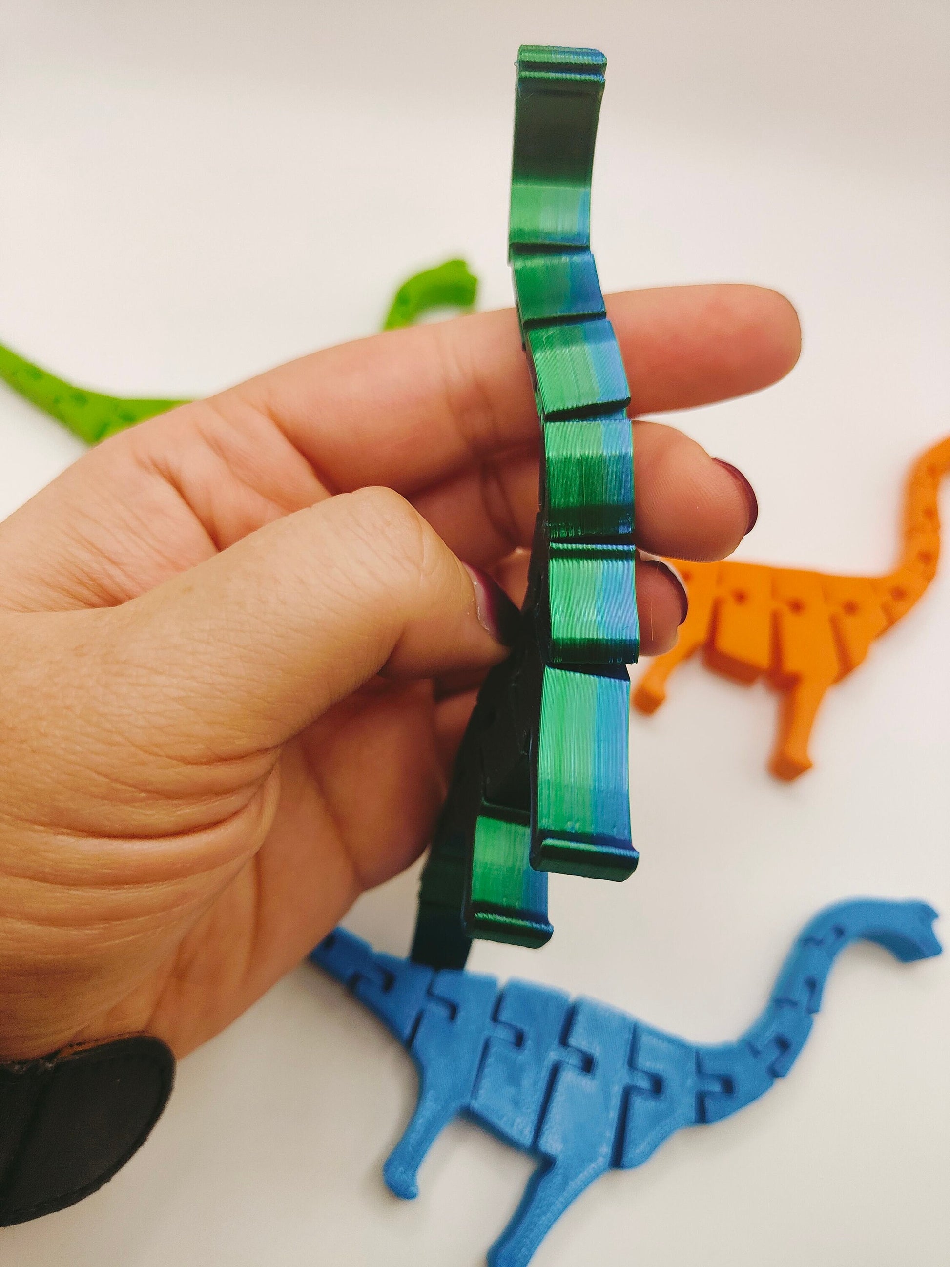 3D Printed Brachiosaurus Dinosaur Flexible Articulated Toy | Articulated Animal | Toy | Desk Ornament