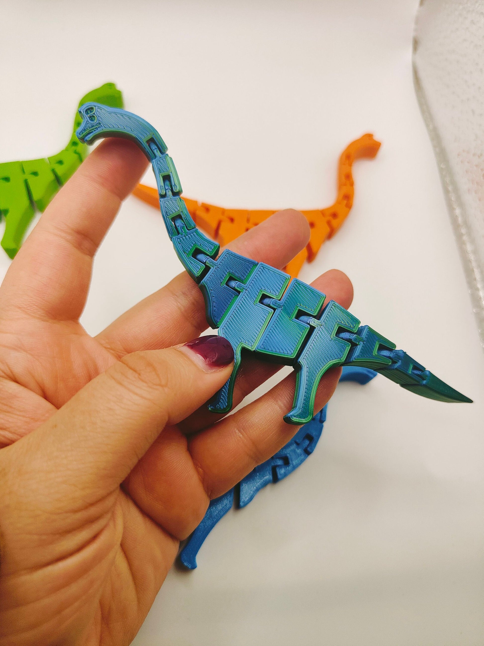 3D Printed Brachiosaurus Dinosaur Flexible Articulated Toy | Articulated Animal | Toy | Desk Ornament