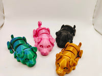 The Lazy Dog, Flexi Articulated Animal, Toy, Home Decor, Dog Ornament, Desk Pet, Unique Toy - 3D Printed - Fidget Toy