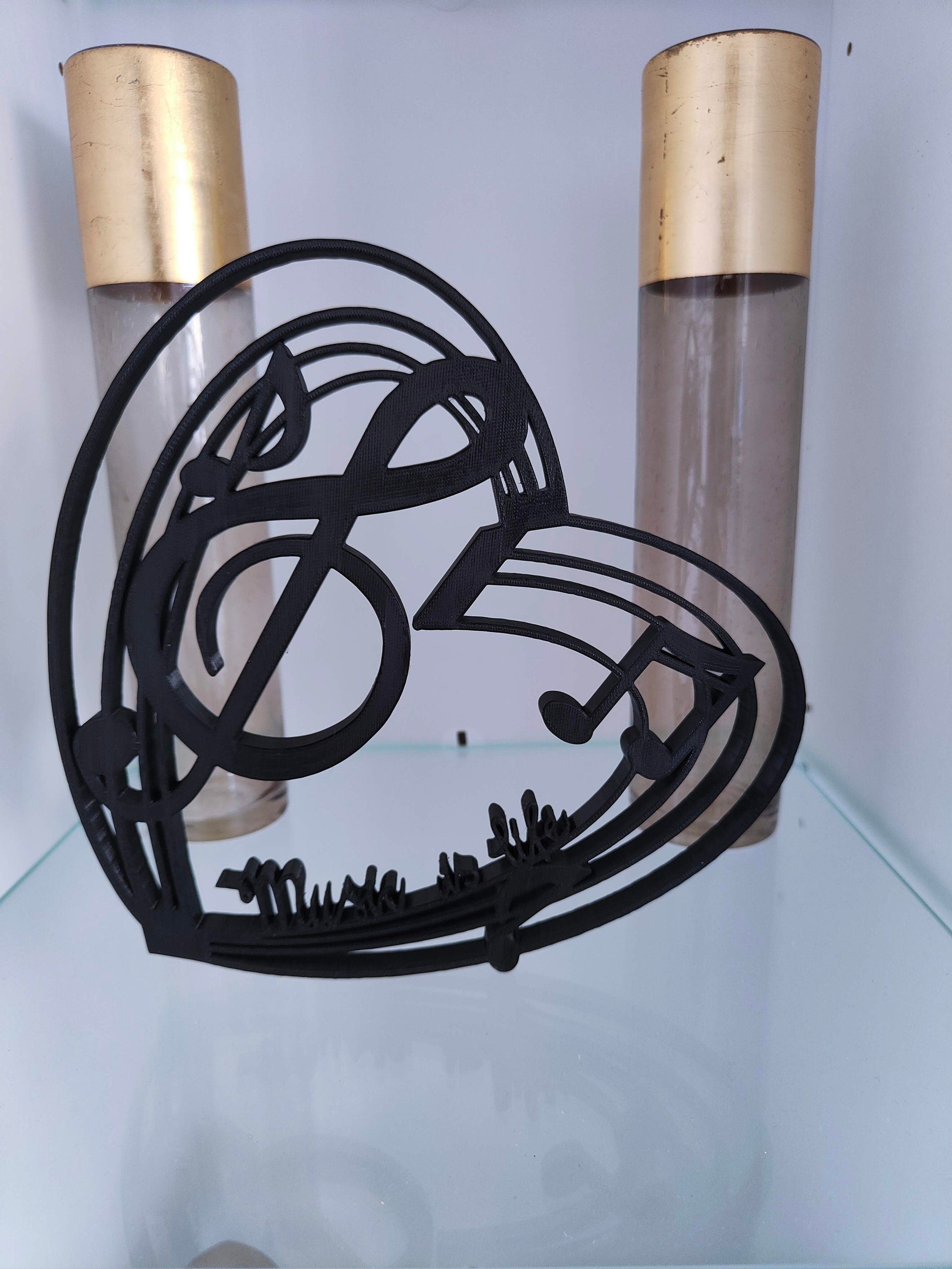 Music is life heart decoration 3D printed Music lover decor | Perfect gift for a music lover | Home design | Music love