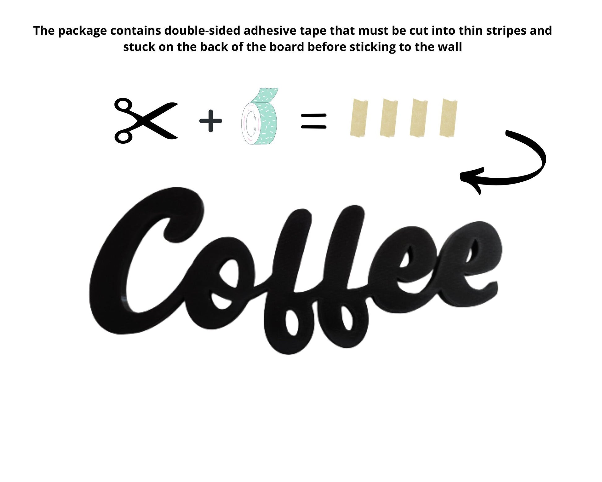 3D text Coffee sign, wall letters plastic sign, coffee sign, gift for coffee lover, coffee corner decoration