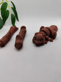 Beaver articulated | 3d Printed | Articulated Flexible | Custom Fidget Toy, Desk Pet, Unique Toy - Fidget Toy