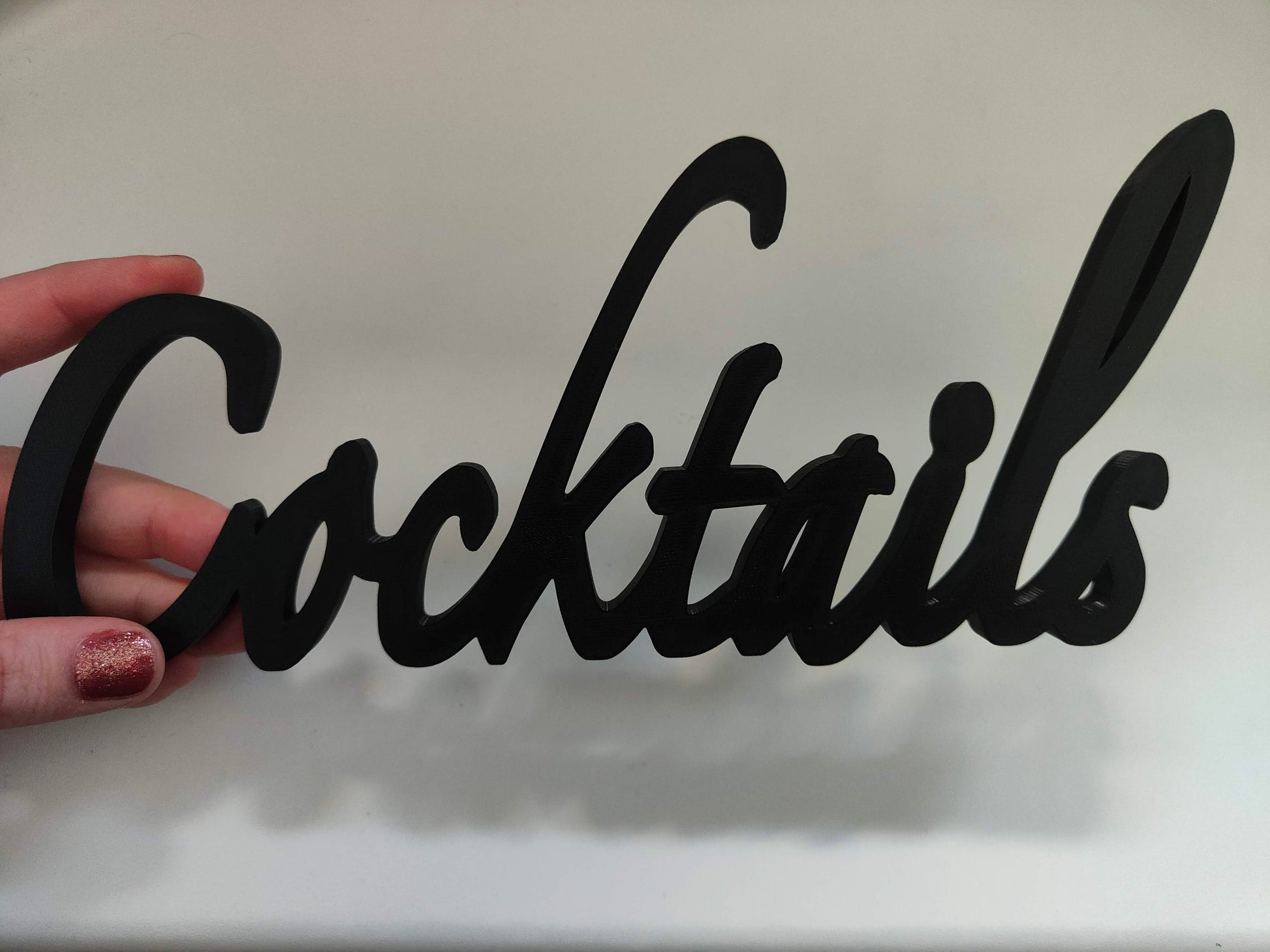3D Cocktails sign, wall plastic sign, cocktails sign, kitchen decoration, 3d text