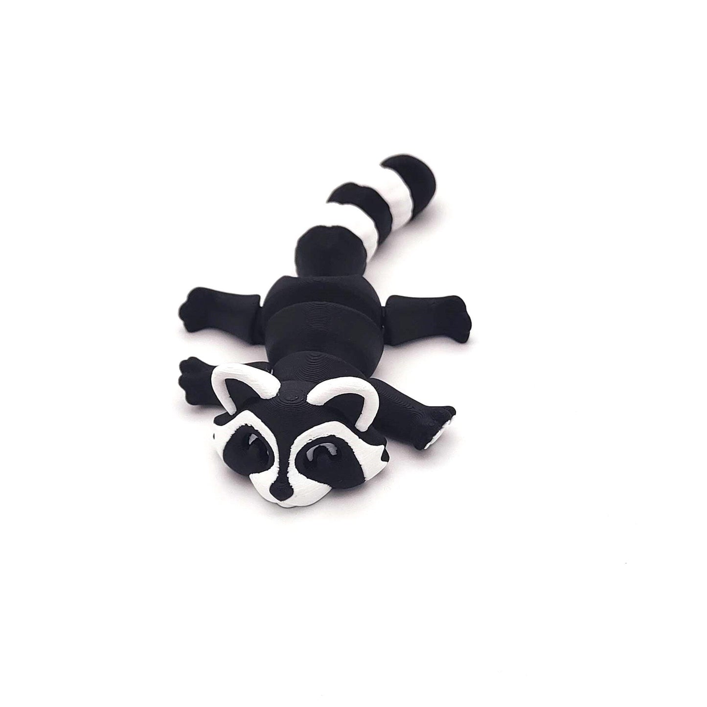 Adorable Articulated Raccoon with Trash Can, Fidget Toy, 3D Animal Figure, Perfect Raccoon Lover Gift, Cute Animal Decor