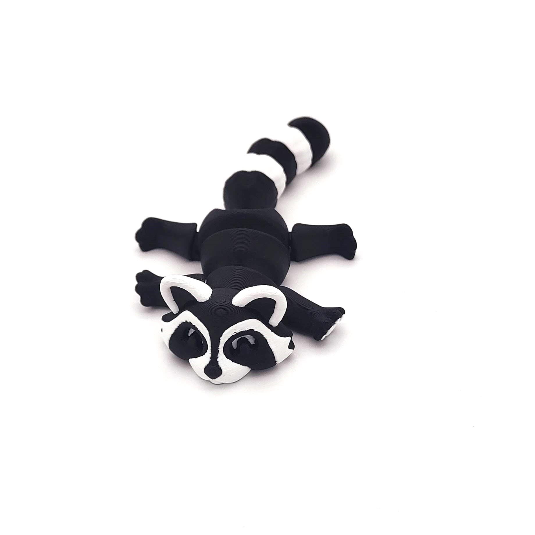 Adorable Articulated Raccoon with Trash Can, Fidget Toy, 3D Animal Figure, Perfect Raccoon Lover Gift, Cute Animal Decor