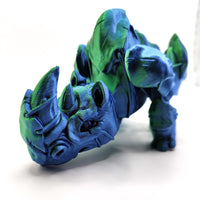 Articulated rhino | 3d Printed rhinoceros | Flexible | Custom Fidget Toy, Desk Pet, Unique Toy - Fidget Toy | rhino with armour