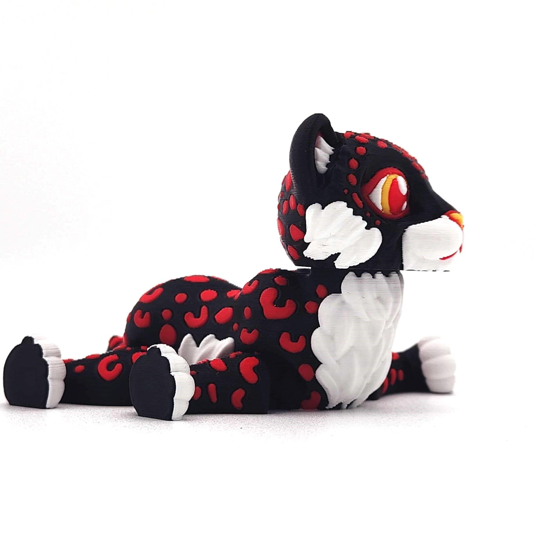 Articulated Leopard Figurine, Flexi Cheetah, Sculpture for Home Decor and Educational Play, Jungle Cat Toy for Adults, Collectables