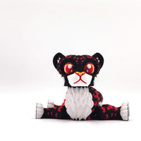 Articulated Leopard Figurine, Flexi Cheetah, Sculpture for Home Decor and Educational Play, Jungle Cat Toy for Adults, Collectables