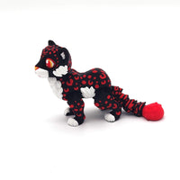 Articulated Leopard Figurine, Flexi Cheetah, Sculpture for Home Decor and Educational Play, Jungle Cat Toy for Adults, Collectables