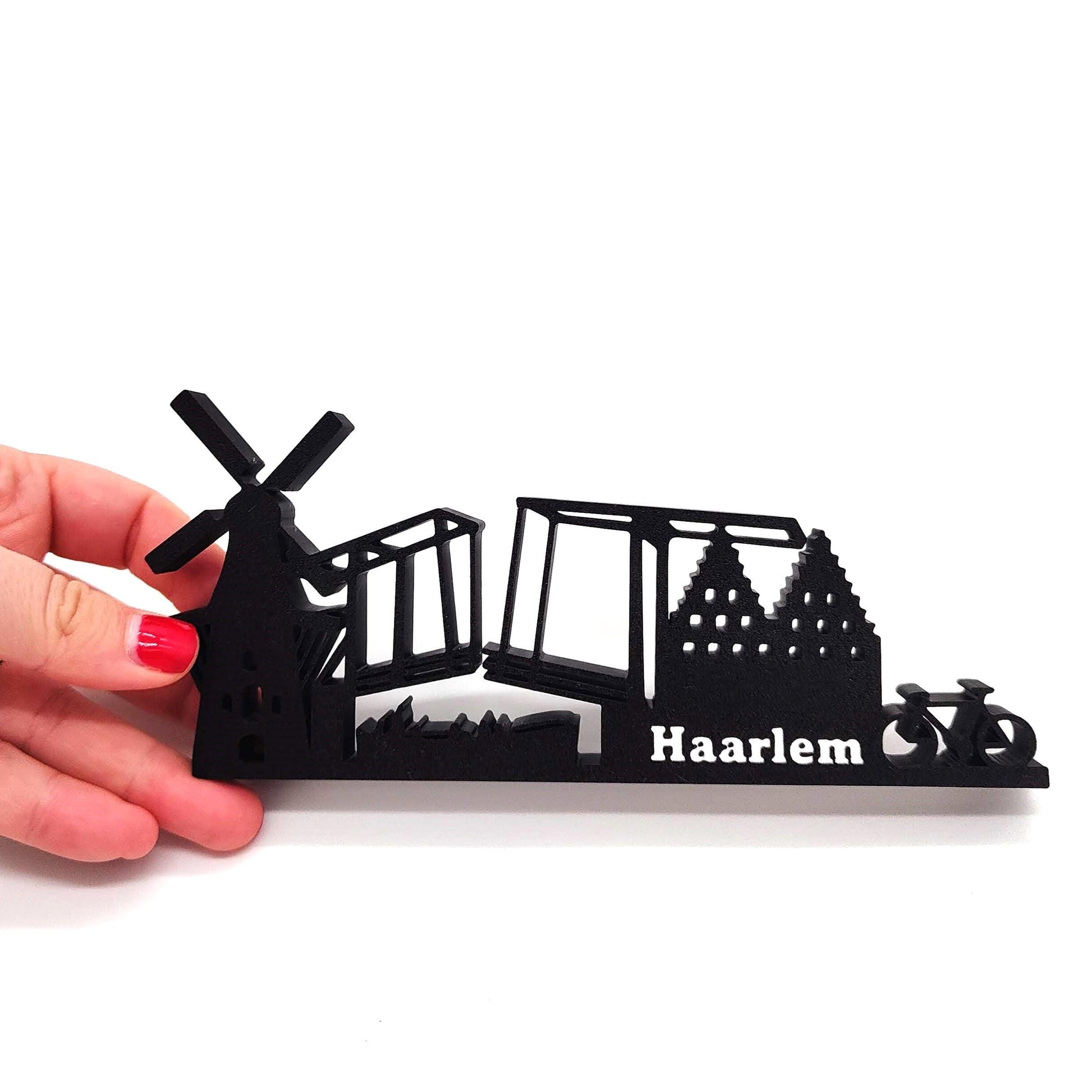 Elegant Haarlem Skyline Souvenir - Perfect Home, Shelf, and Desk Decor from The Netherlands, City Silhouette, Collectable, Panoramic Skyline