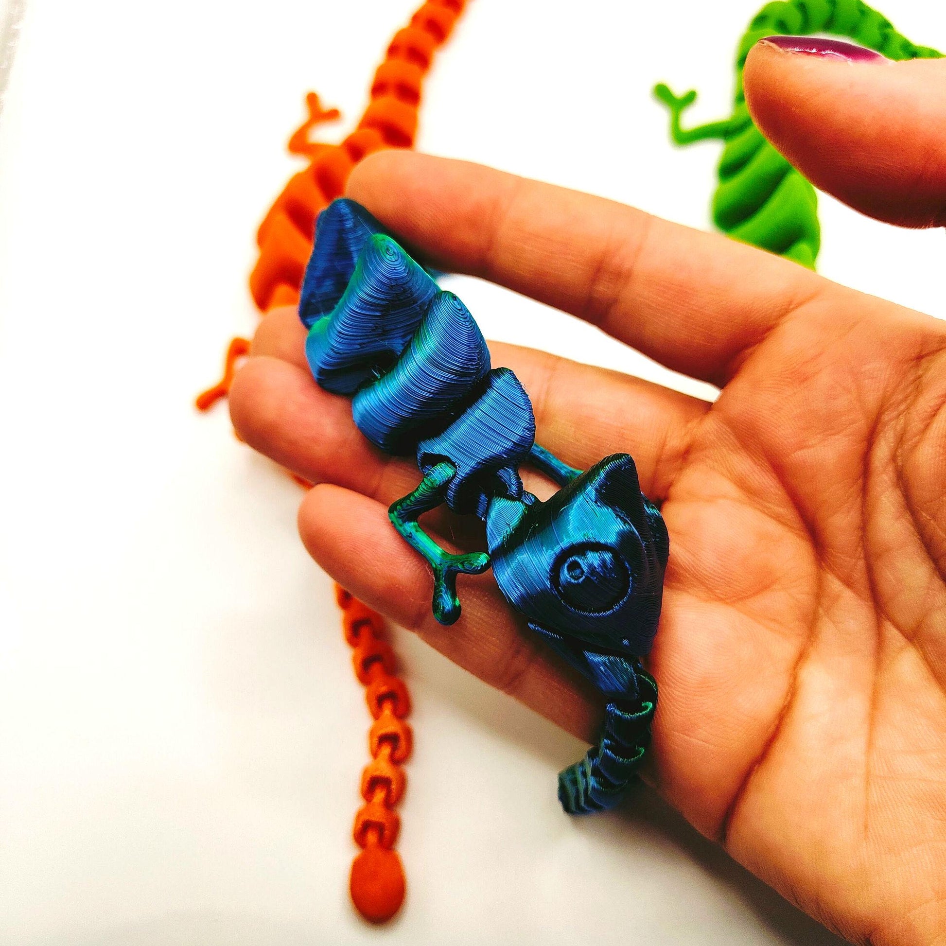 Articulated chameleon | Gift | Flexi Fidget Toy | 3D printing | Chameleon | Anti stress desk pet