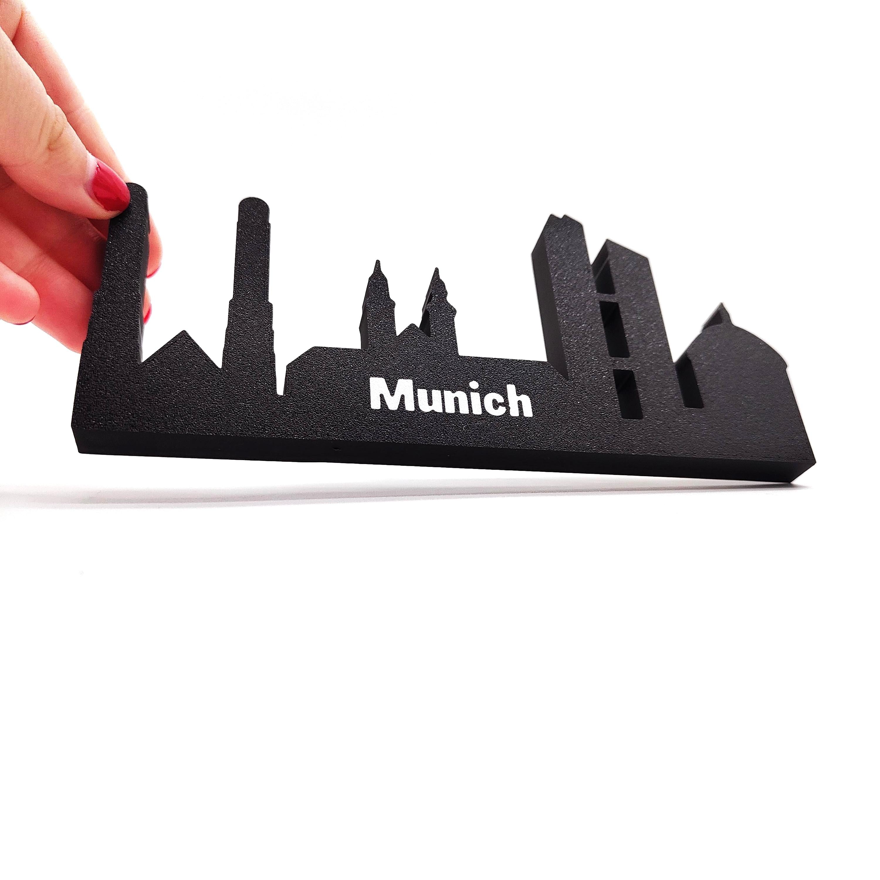 Stunning Munich Skyline – Unique Germany Souvenir for Elegant Home and Bookshelf Decor | Perfect Bavarian Gift and Keepsake