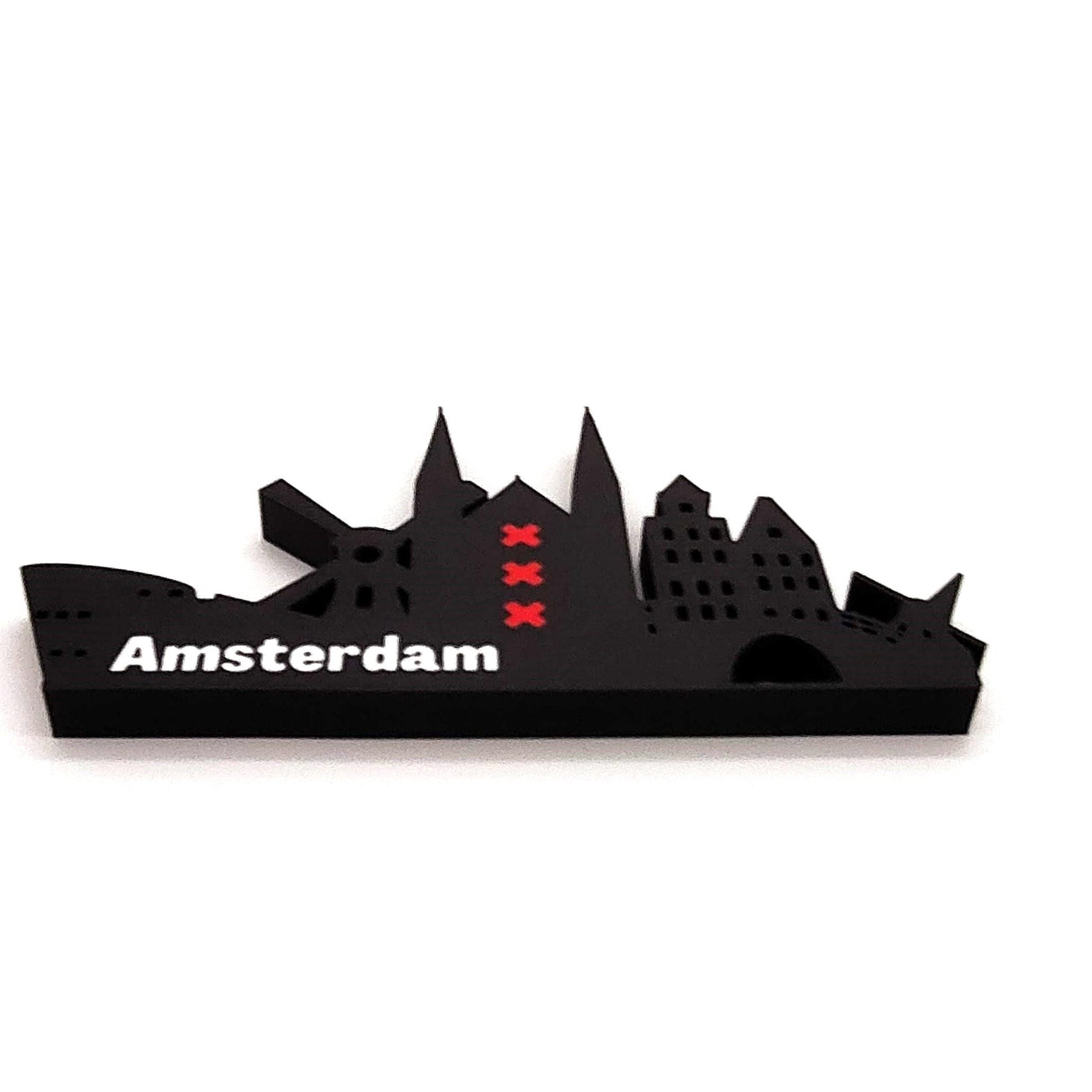 Amsterdam skyline shelf art, Decor, Souvenir, City Silhouette, collectable, Panoramic Skyline Art Print Capturing the City's Iconic Charm