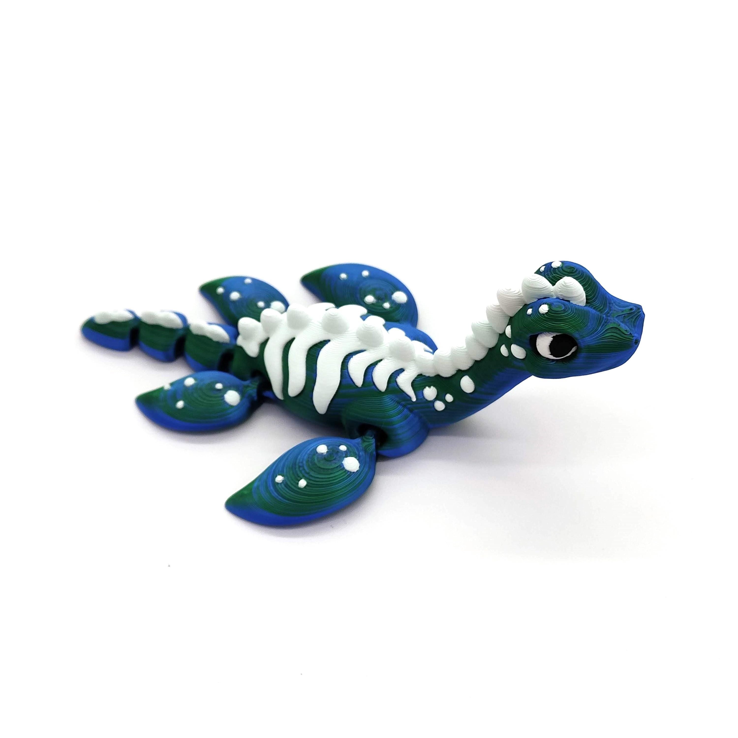 Articulating Loch Ness Monster Figurine | Poseable Mythical Creature Sculpture | Unique Collectible for Home Decor and Gifts | Mini Nessie